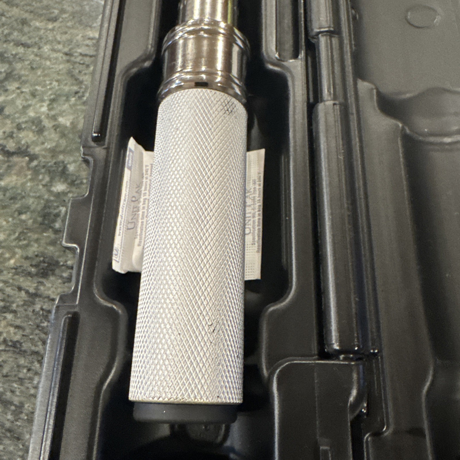 Snap-On qd2fr75b 3/8” drive sae adjustable click type flex head torque wrench