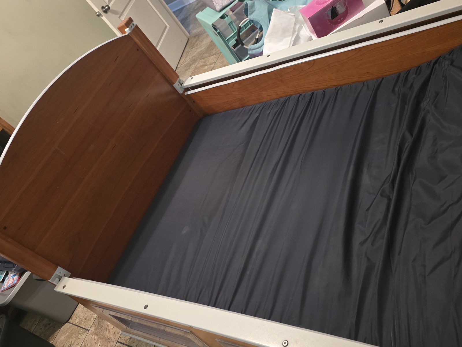 Sleep Safe Wood Homecare Bed with Side Panels Physical Rehabilitation Bed