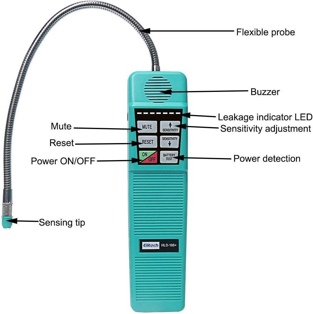 Halogen Refrigerant Gas Leak Detector R410A Vehicle Home Split AC HVAC HLD100
