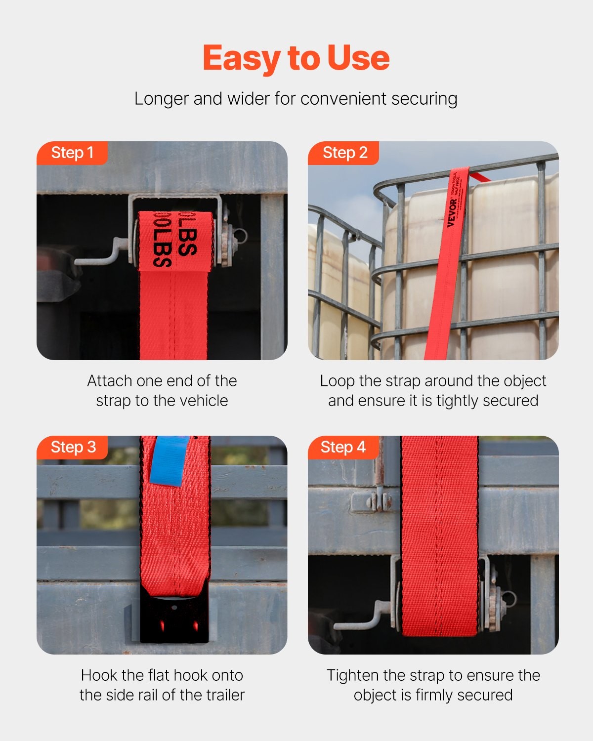 NEW HOT/ Winch Straps,4″ x 30′,6000 lbs Load Capacity,18000 lbs Breaking Streng