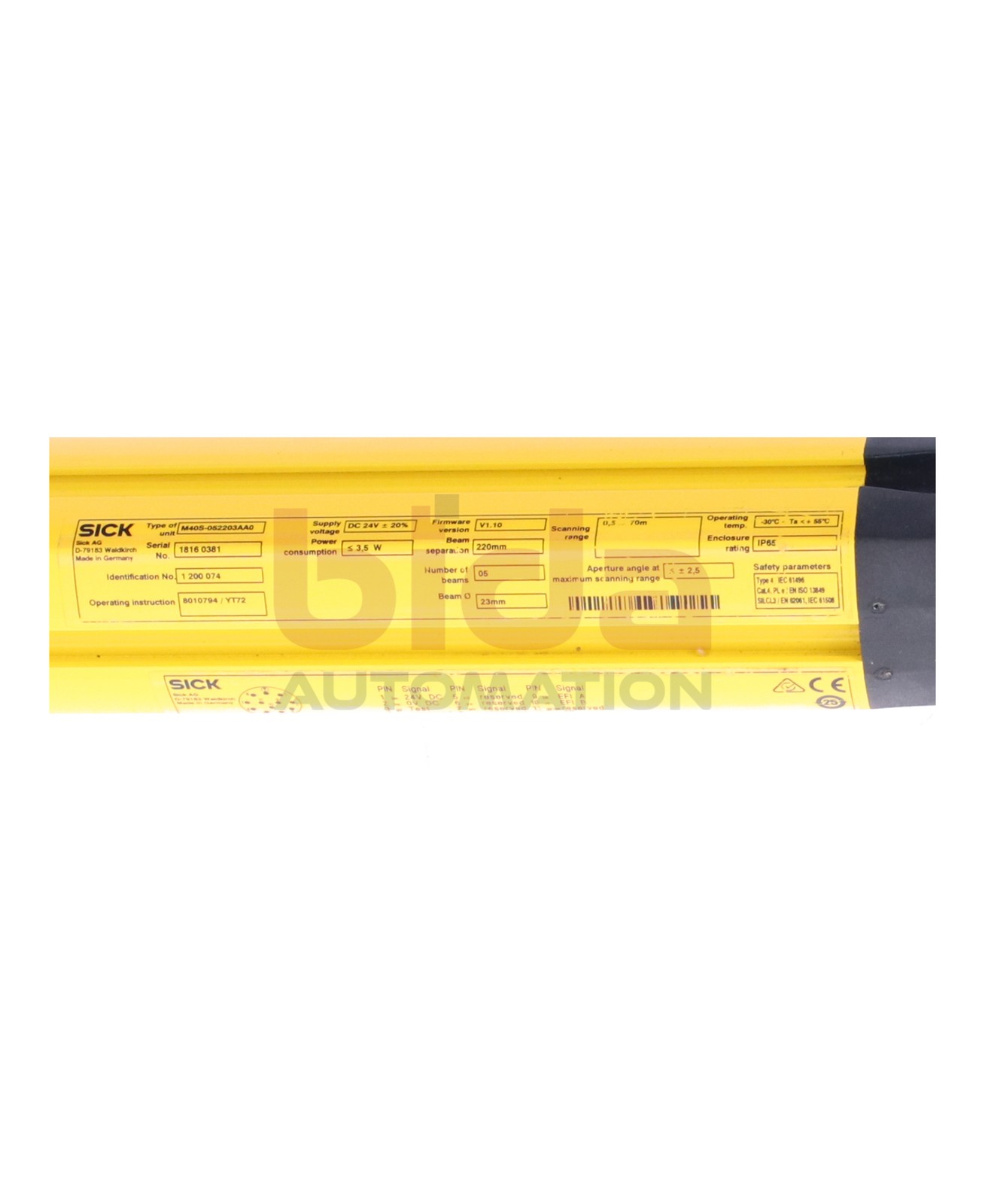 Sick M40S-05203AA0 safety light curtain/safety light curtain