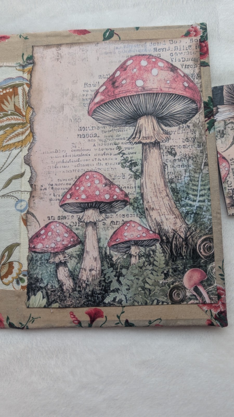 Handmade Grungy Mushroom Forest Junk Journal Book/Covers Only No Signatures DIY
