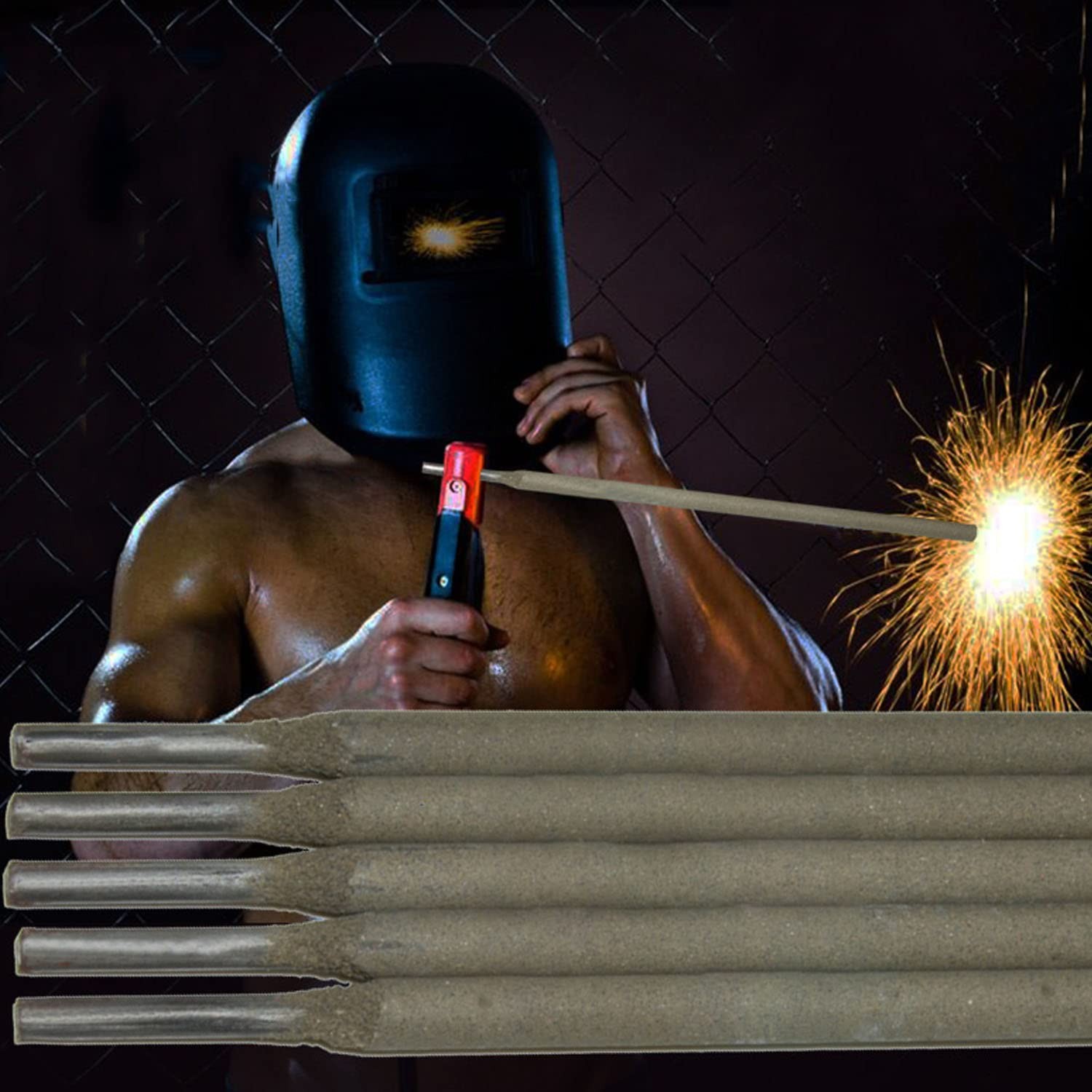 E4303 Welding Rods 1/8″x14″,15 Sticks Arc Iron Φ1/8″, Length 14″
