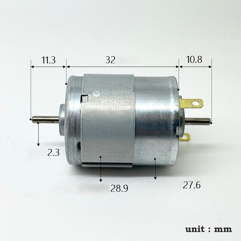 2Pcs RS-365PH 365SH DC 6V-24V 12V 4000RPM Dual Shaft Round Electric Motor USA