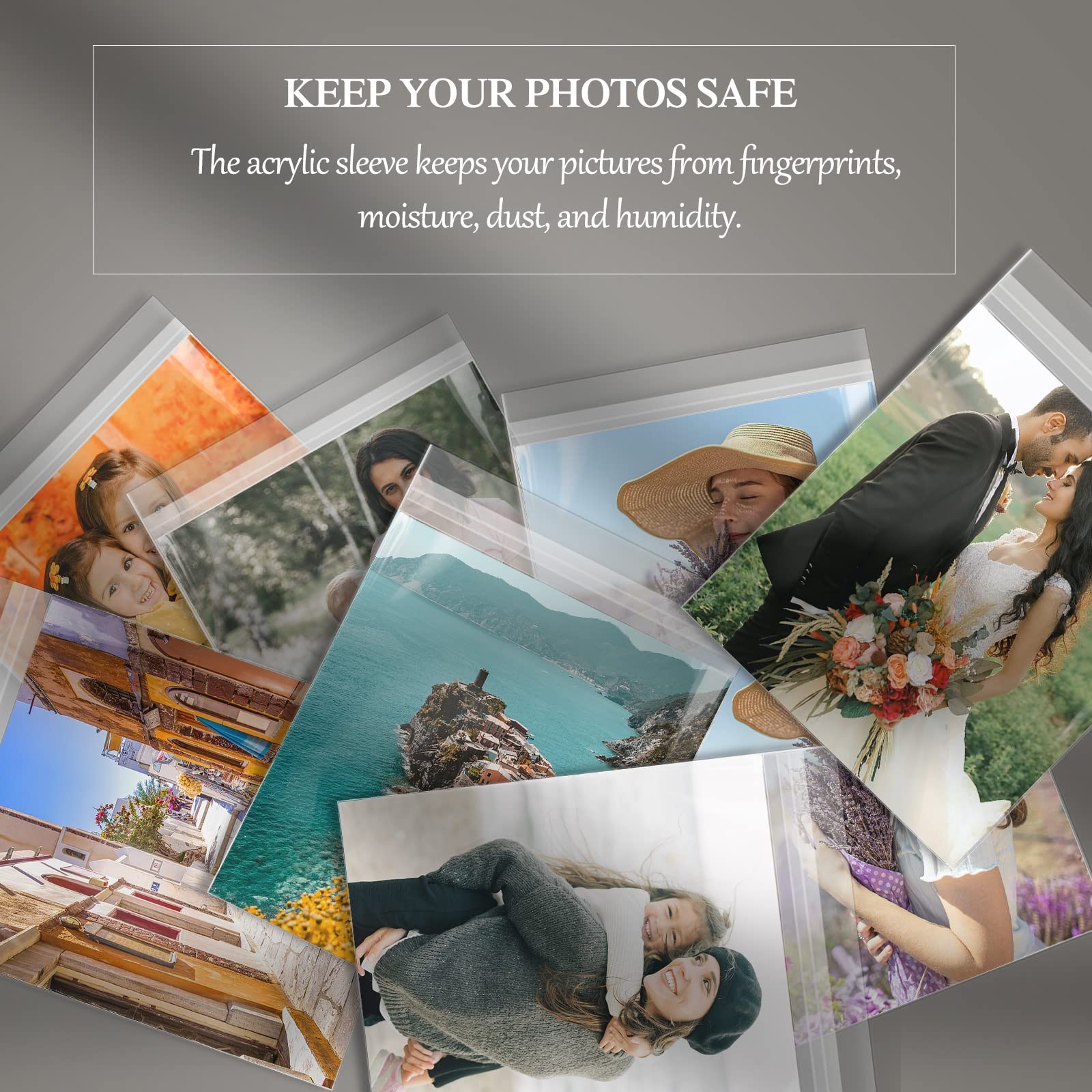 50 Pack 9-7/16×12-1/4″ Acid-Free Crystal Clear Sleeves for 9×12 Art Prints