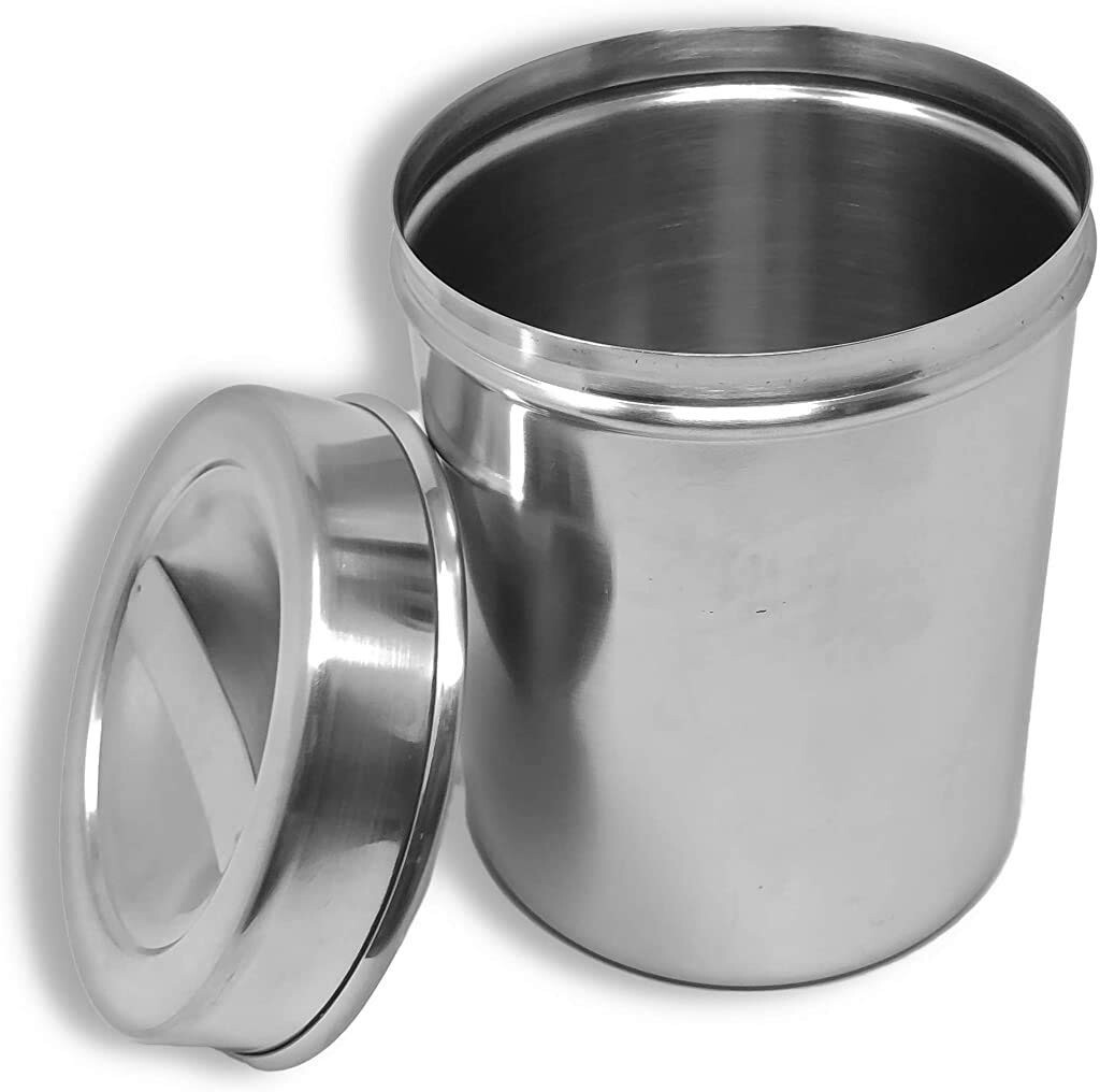 1 Piece New Dressing Jars with Cover Stainless Steel