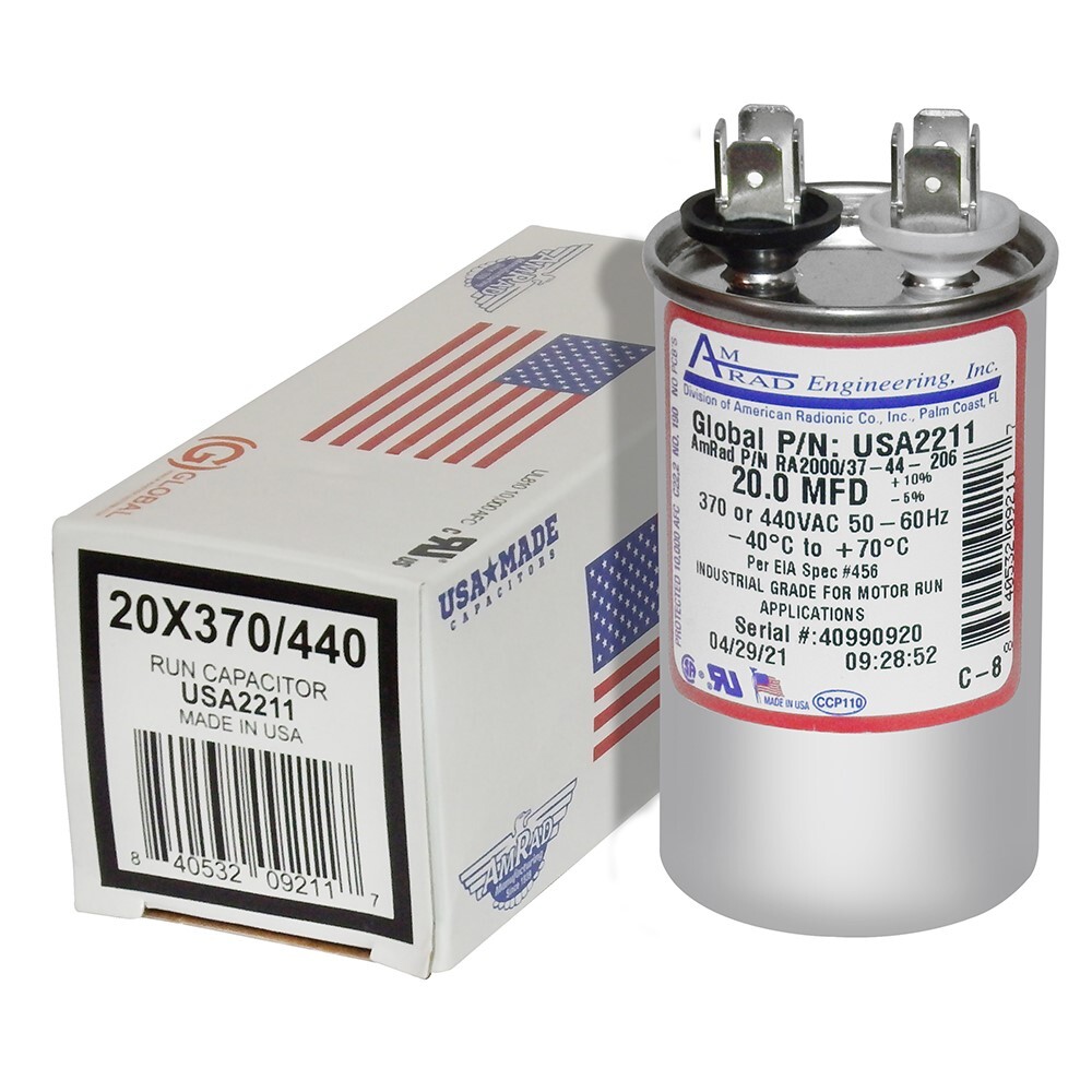 USA2211 20.0 MFD 370 or 440VAC 50-60 HZ # VA2000/37-44-206