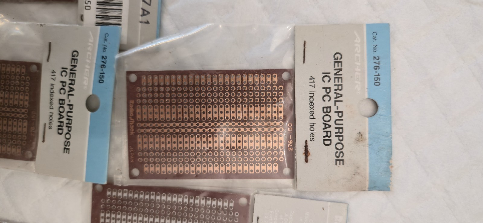 Vintage Archer Radio Shack 276-150 Japan IC Proto Perf Boards – NOS – LOT of 10