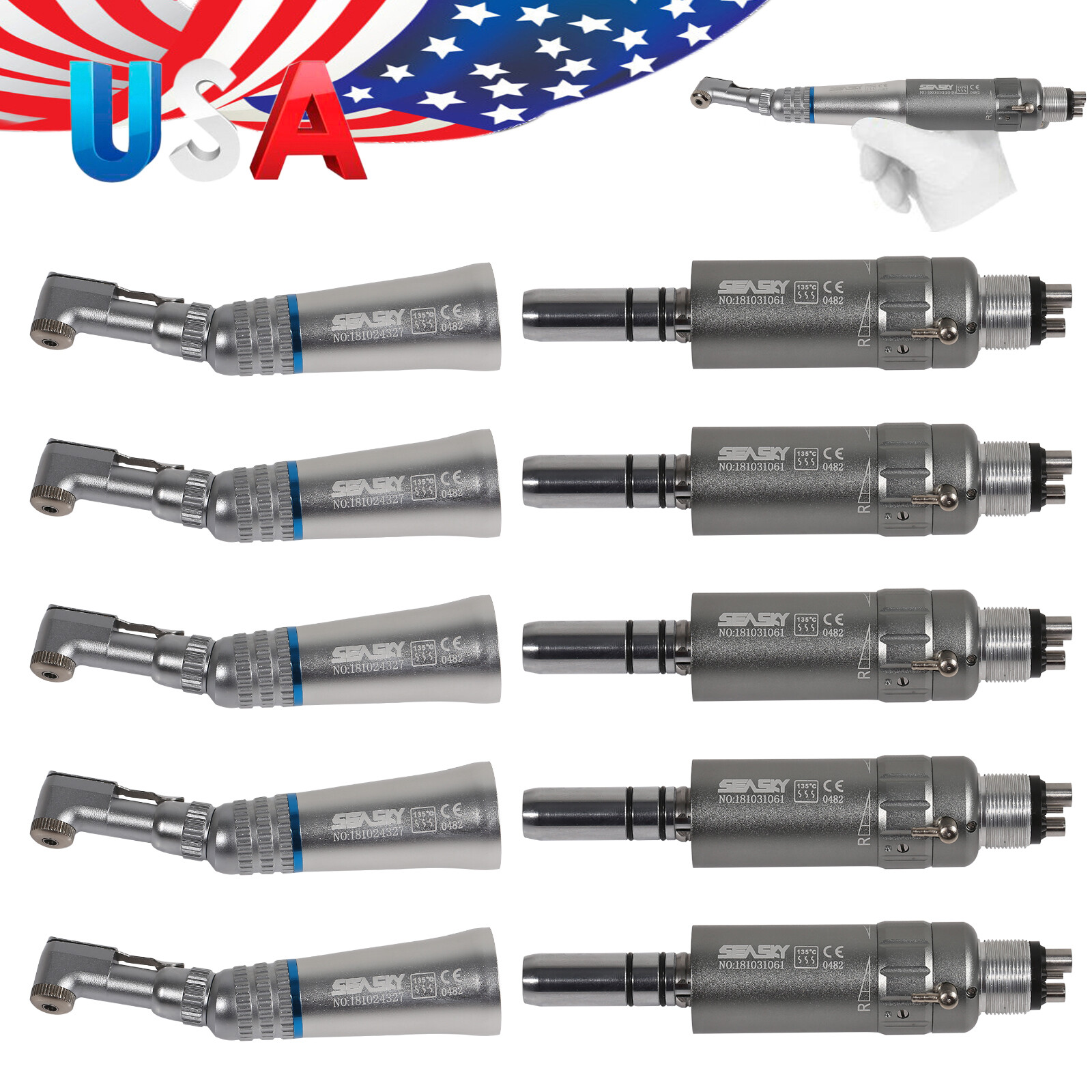 Dental Diamond Cups Composite Polishing Kit for Low Speed Handpiece CA/HP Burs