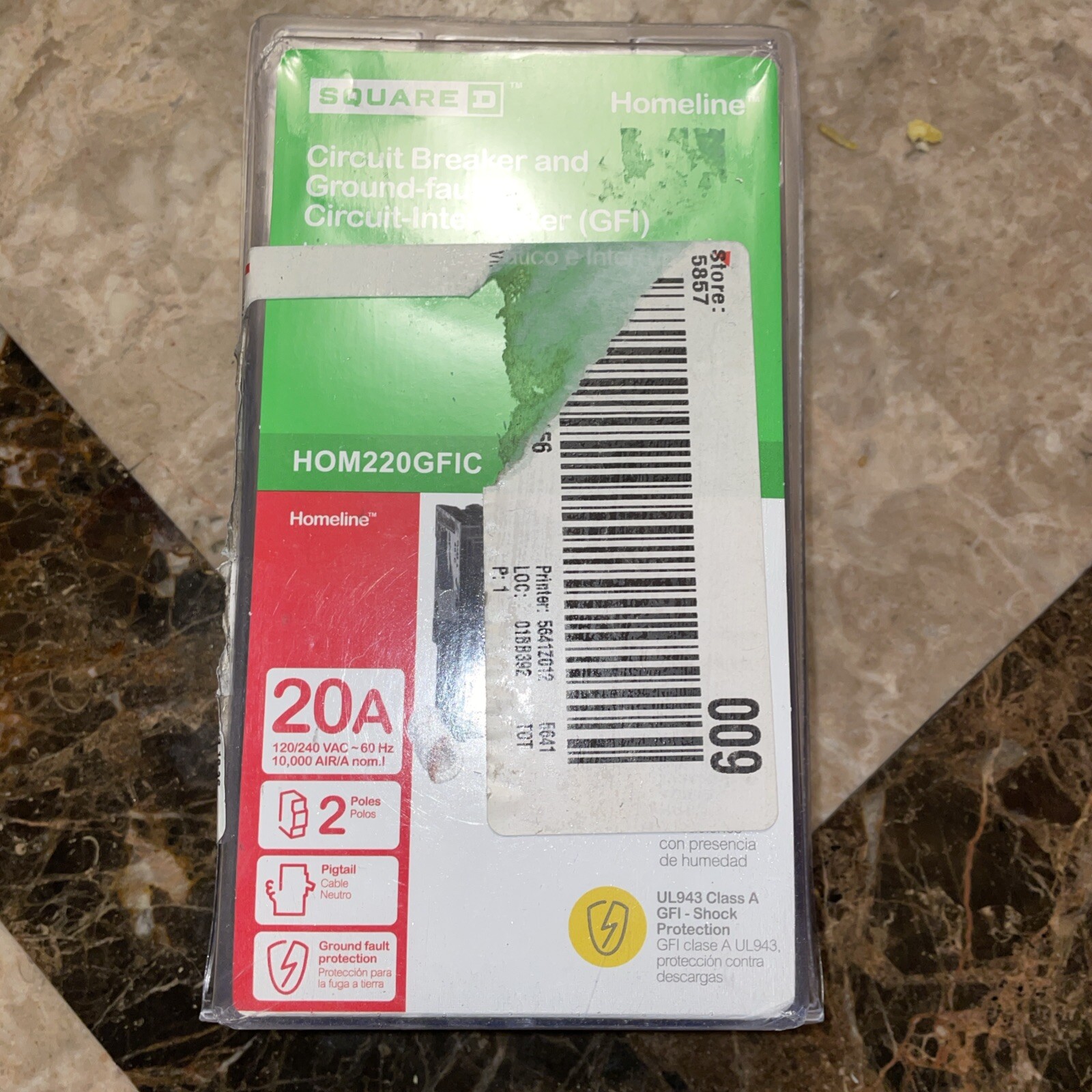 Square D HOM220GFIC 20 A Miniature Circuit Breaker