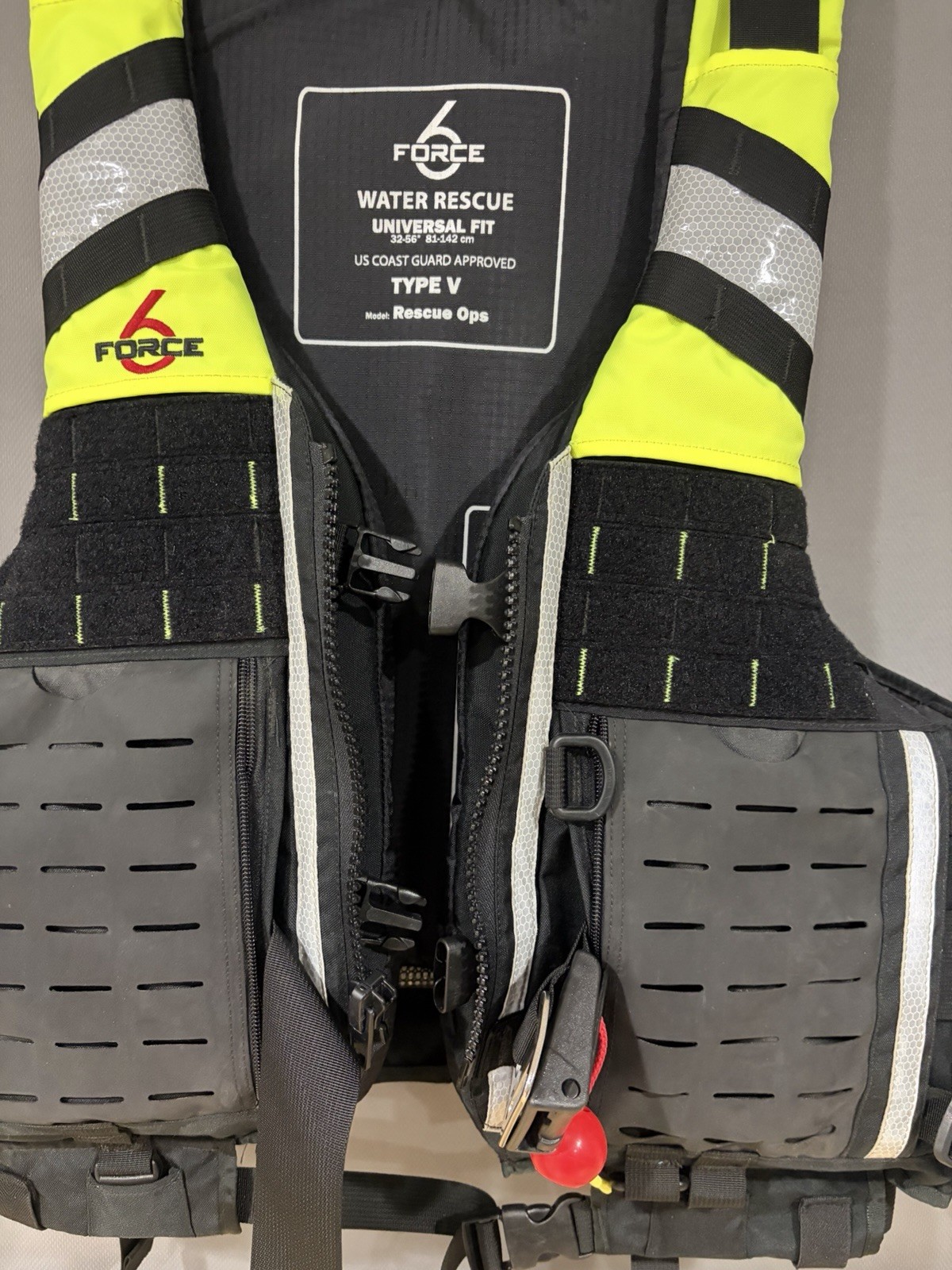 FORCE6 RESCUE OPS PFD Life Jacket Rescue Vest Type 5 Universal Fit THE BEST Nice