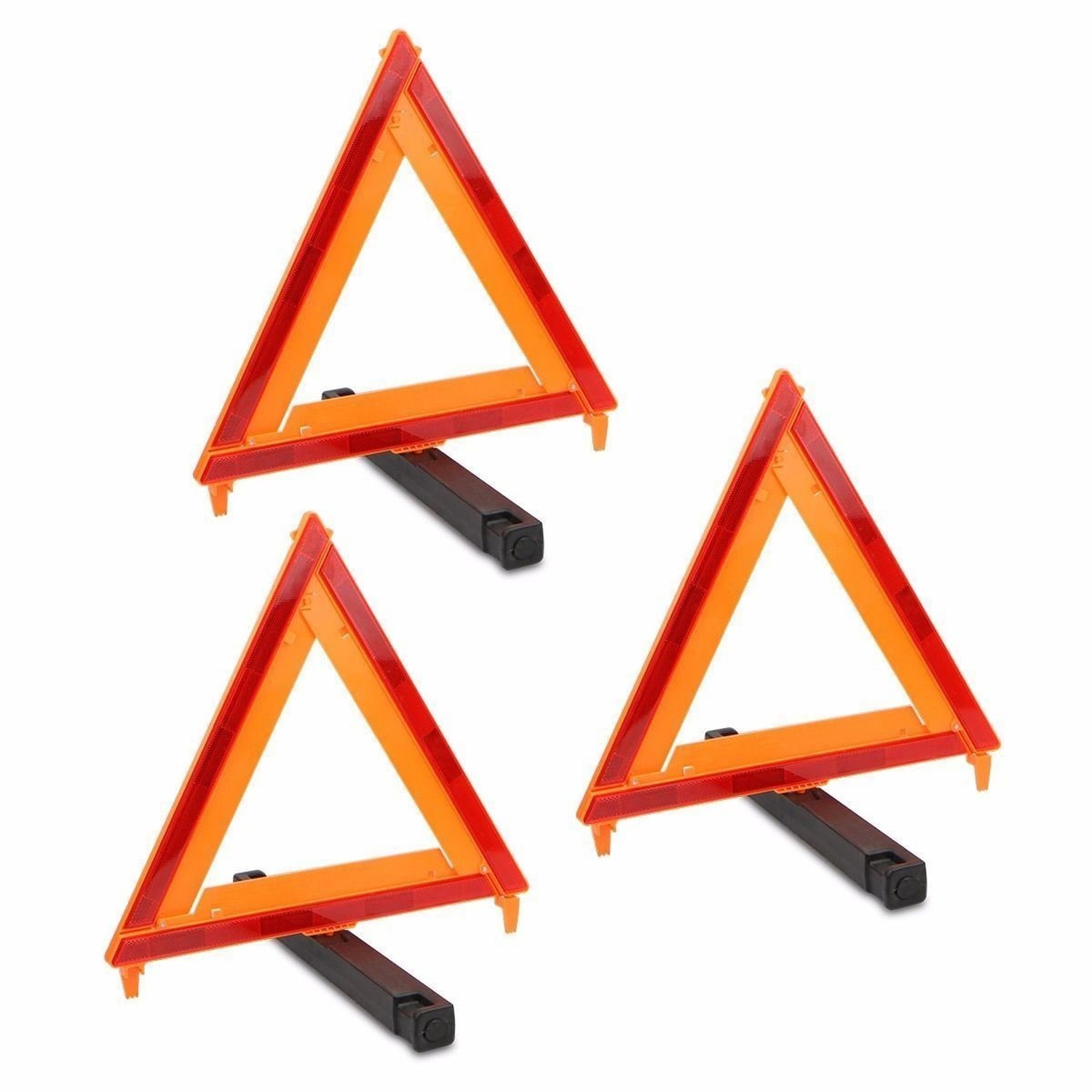 Stark USA 3-Pack Warning Triangle Foldable Emergency Warning Sign Reflector R…