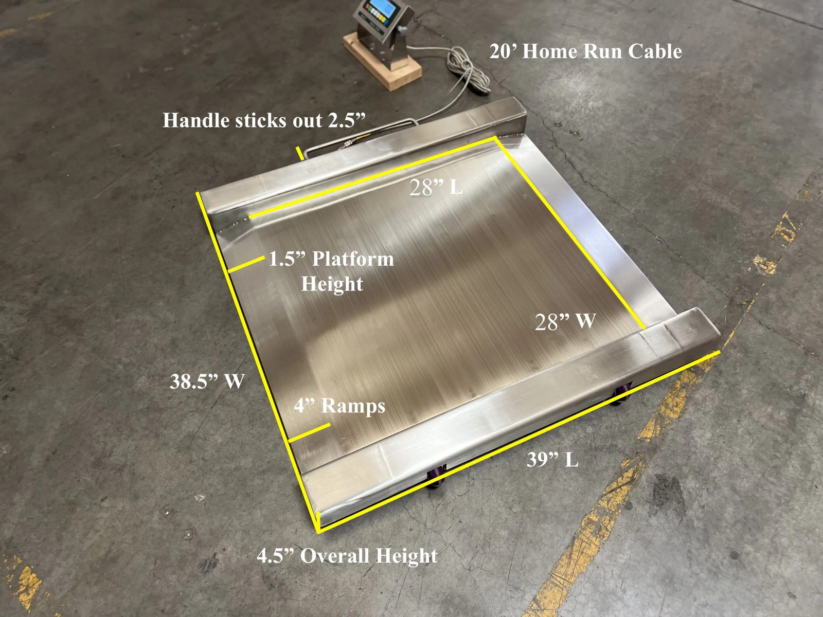 US-LD2828SS-P-NTEP «Lift-n-Go» Drum Scale (1,000 lb x 0.2 lb)