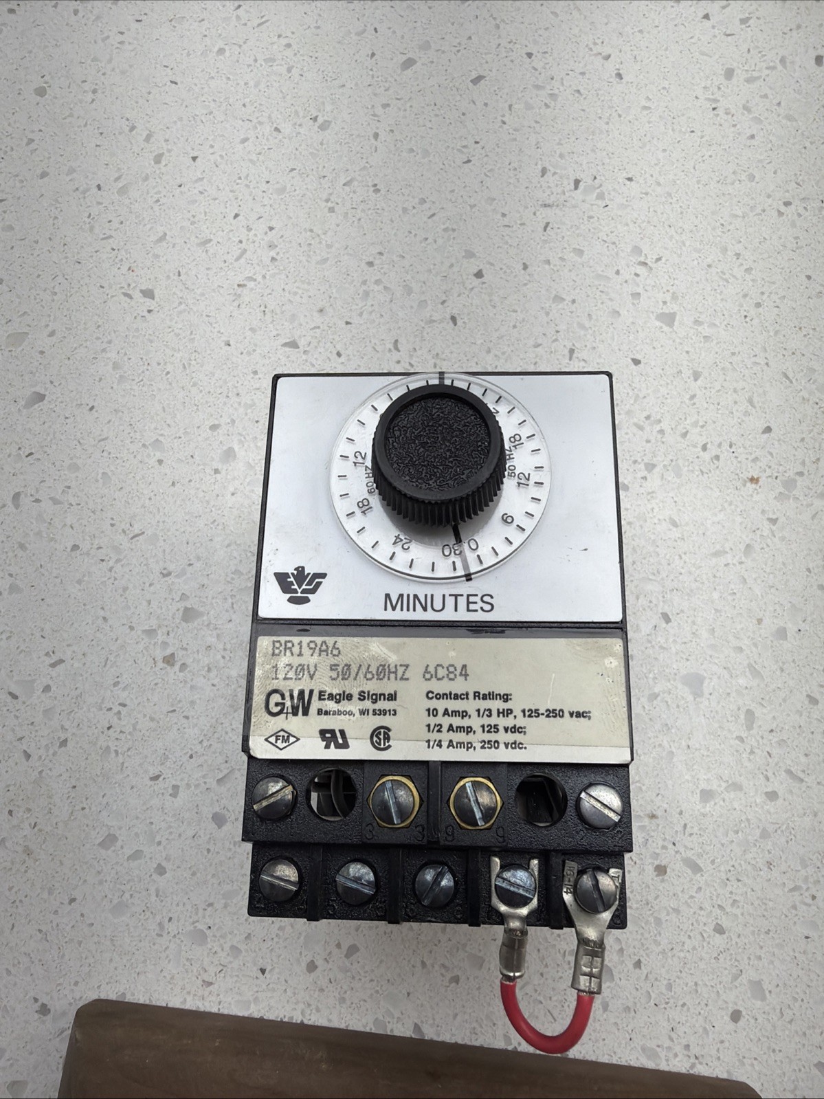 NEW EAGLE SIGNAL BR19A6 ELECTRIC RESET TIMER 10A, 1/3HP, 125-250VC 0-30MIN