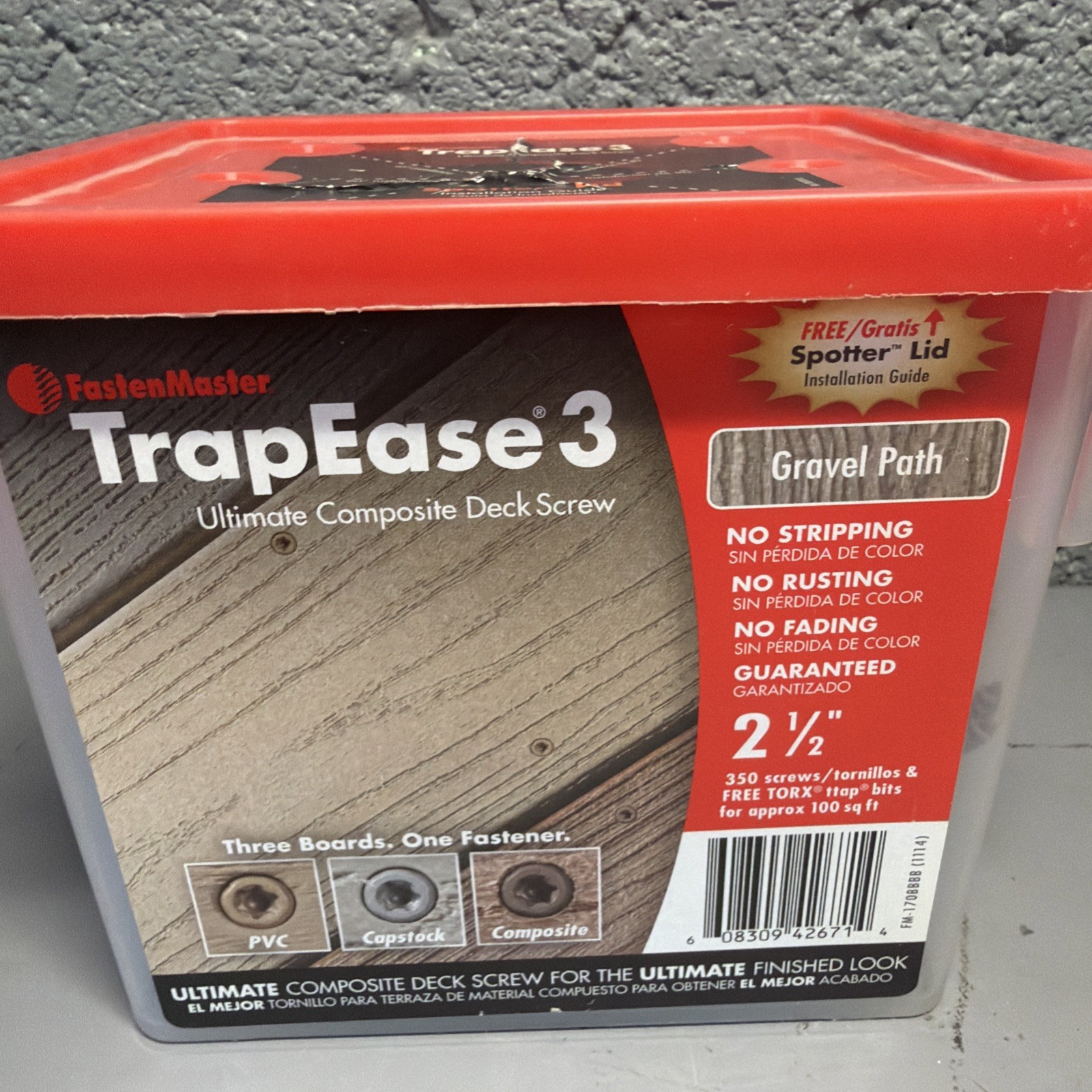 FastenMaster TrapEase 3 2-1/2 in. Torx Composite Head Gravel Path/Rocky 350pcs