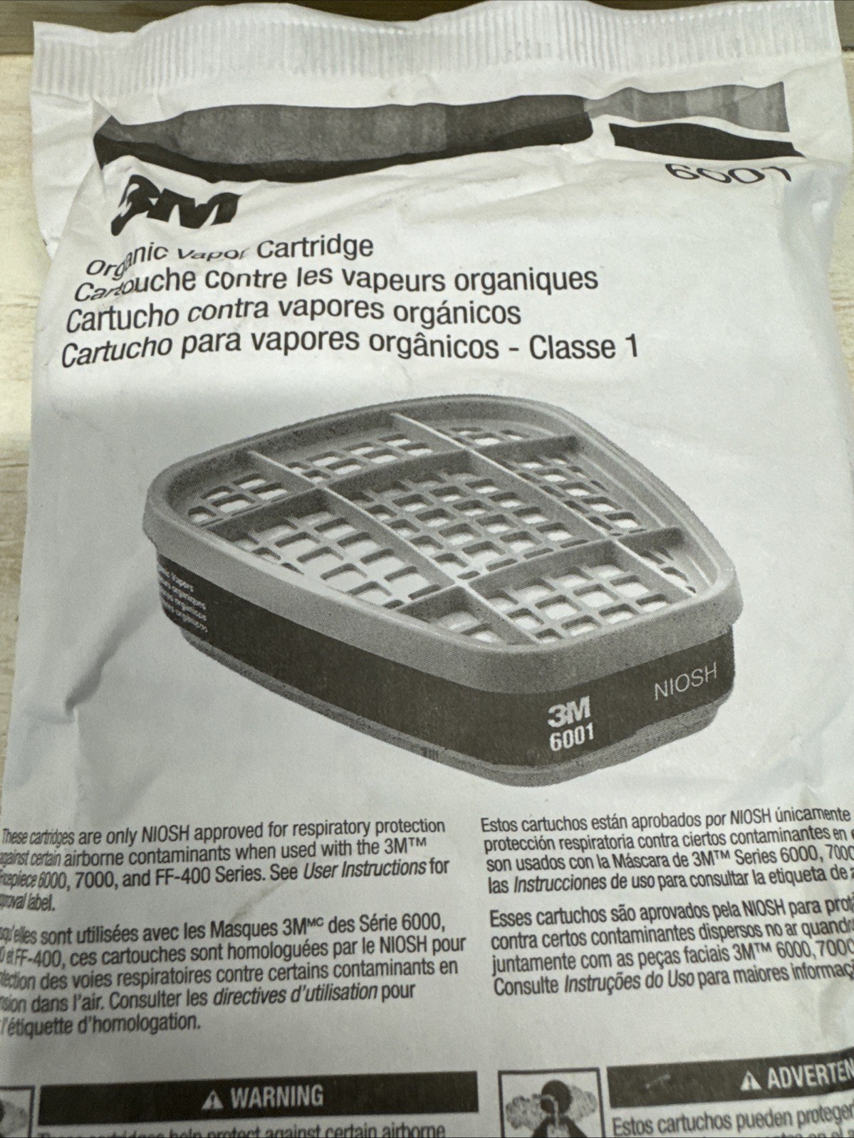 3M 60926 Multi Gas/Vapor Cartridge/Filter P1OO 1 Package of 2 Cartridges 12-2028