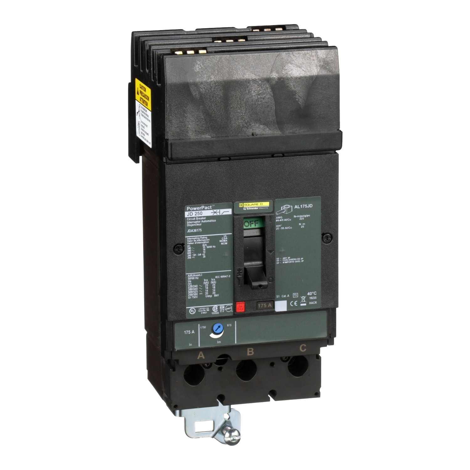 SQUARE D JDA36175 175A 600V