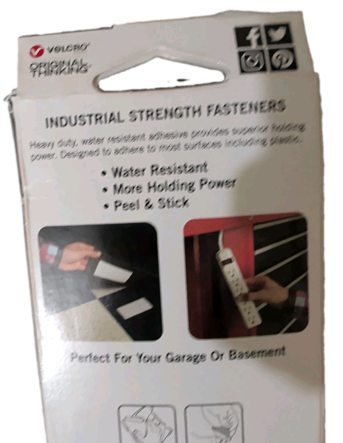VELCRO® Brand Industrial Strength Strong Black 4ft x 2in roll Peel & Stick NEW