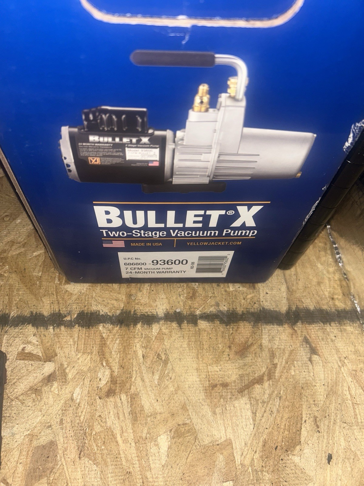 YELLOW JACKET Bullet X Two-Stage Evacuation/Vacuum Pump 7 CFM Model 93600