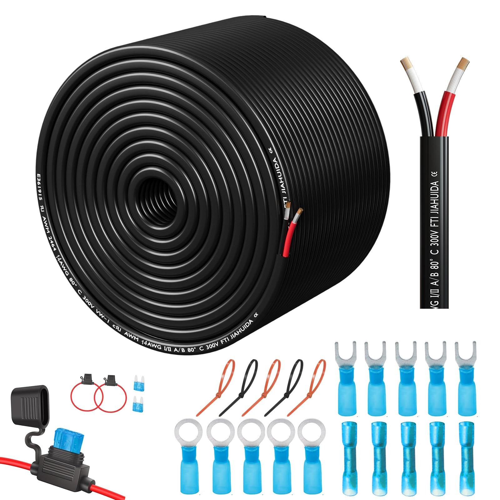 14 Gauge Wire 2 Core Conductor Duplex Marine Grade Dual Twin 14AWG Electrical