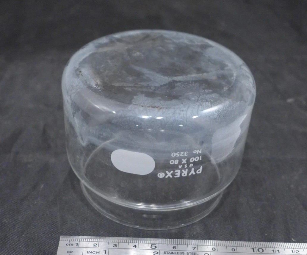 CORNING Pyrex Crystallizing Dish, 100×80 mm, ca 500mL, w/ repl lid #3250-100