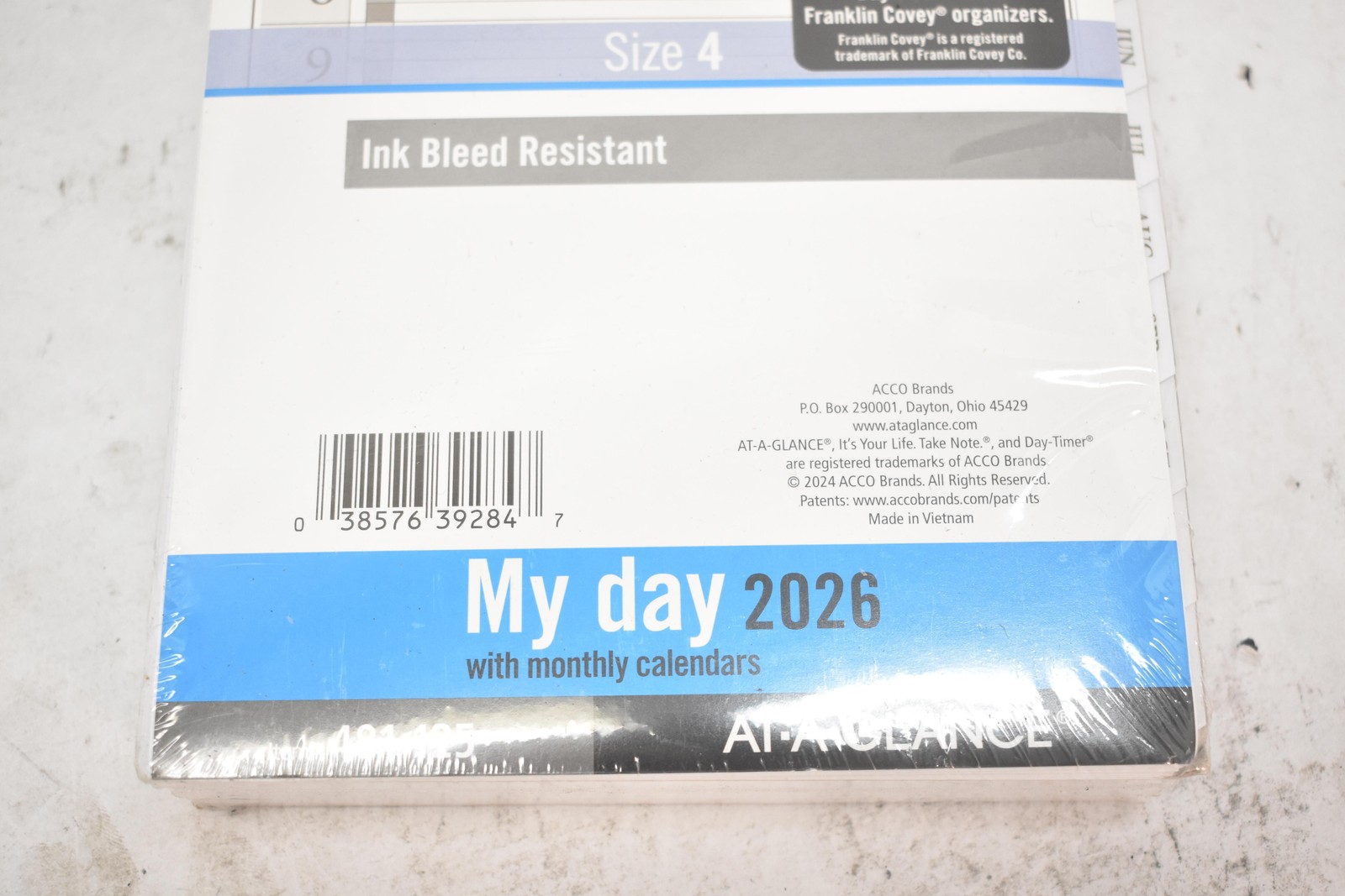 2026 Planner Refill Daily Monthly My Day Size 4 AT-A-GLANCE 481-125 Inserts