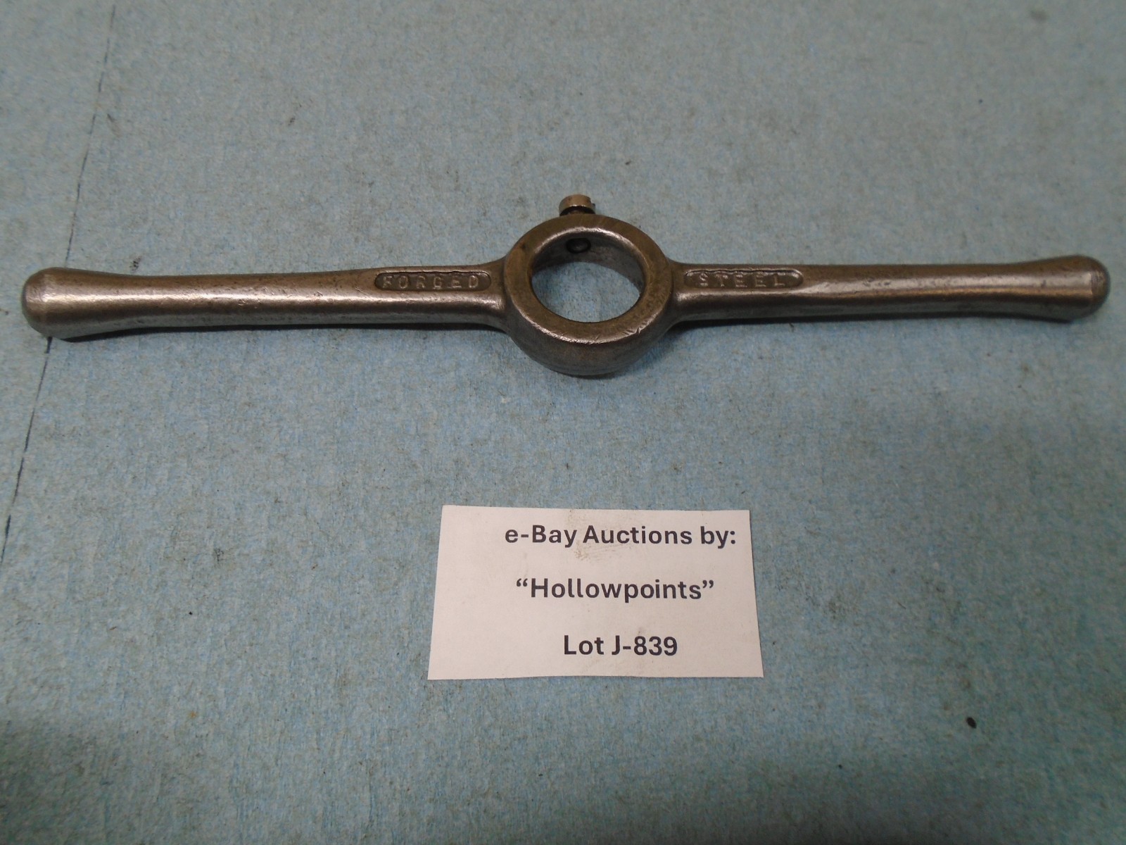 ACE No Name USA 1″ Round Forged Steel Die Handle Holder 8″ Long J839
