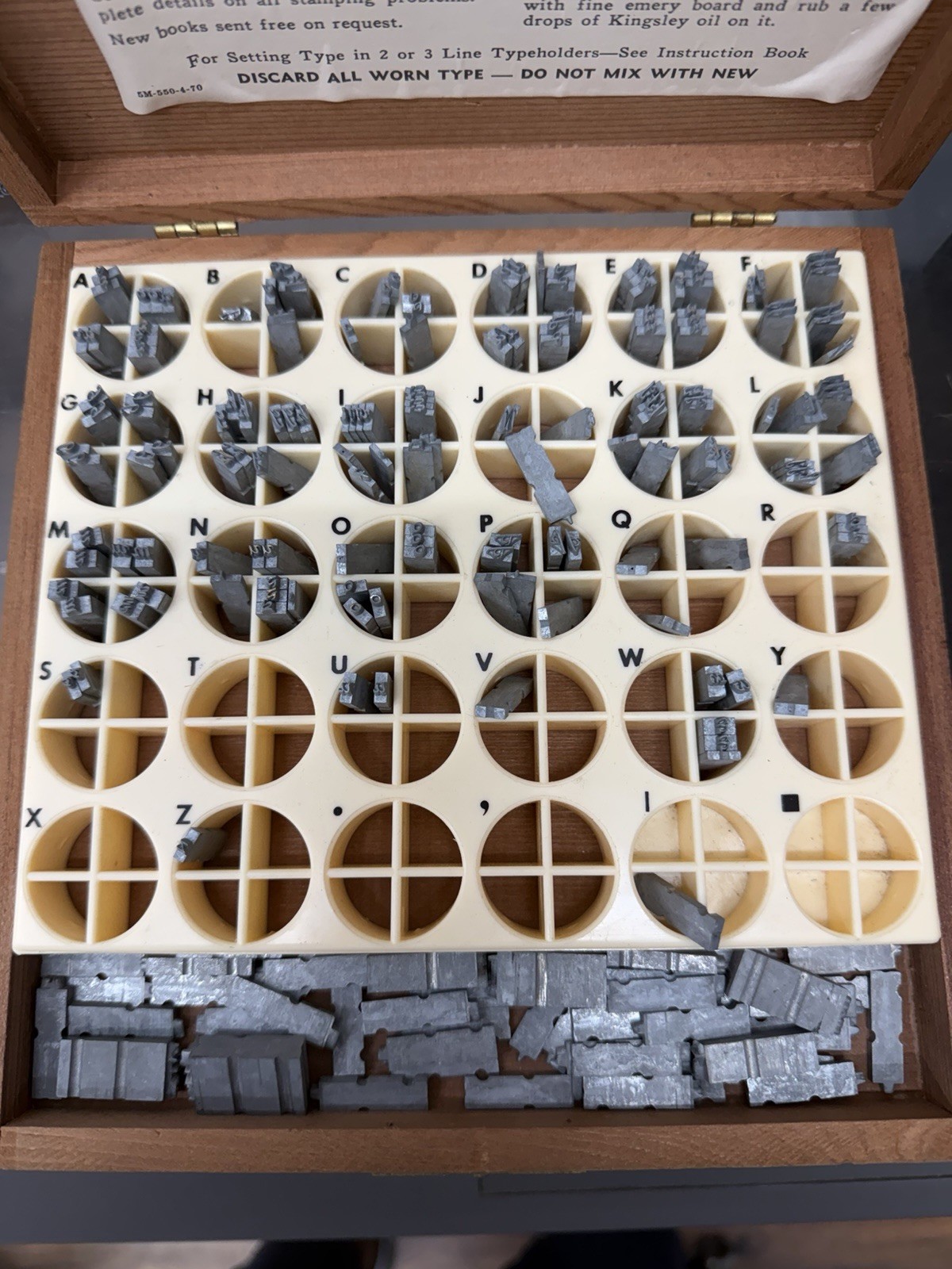 Kingsley Hot Foil Stamping Letterpress Set w/Wood Case and w/ Foil Rolls