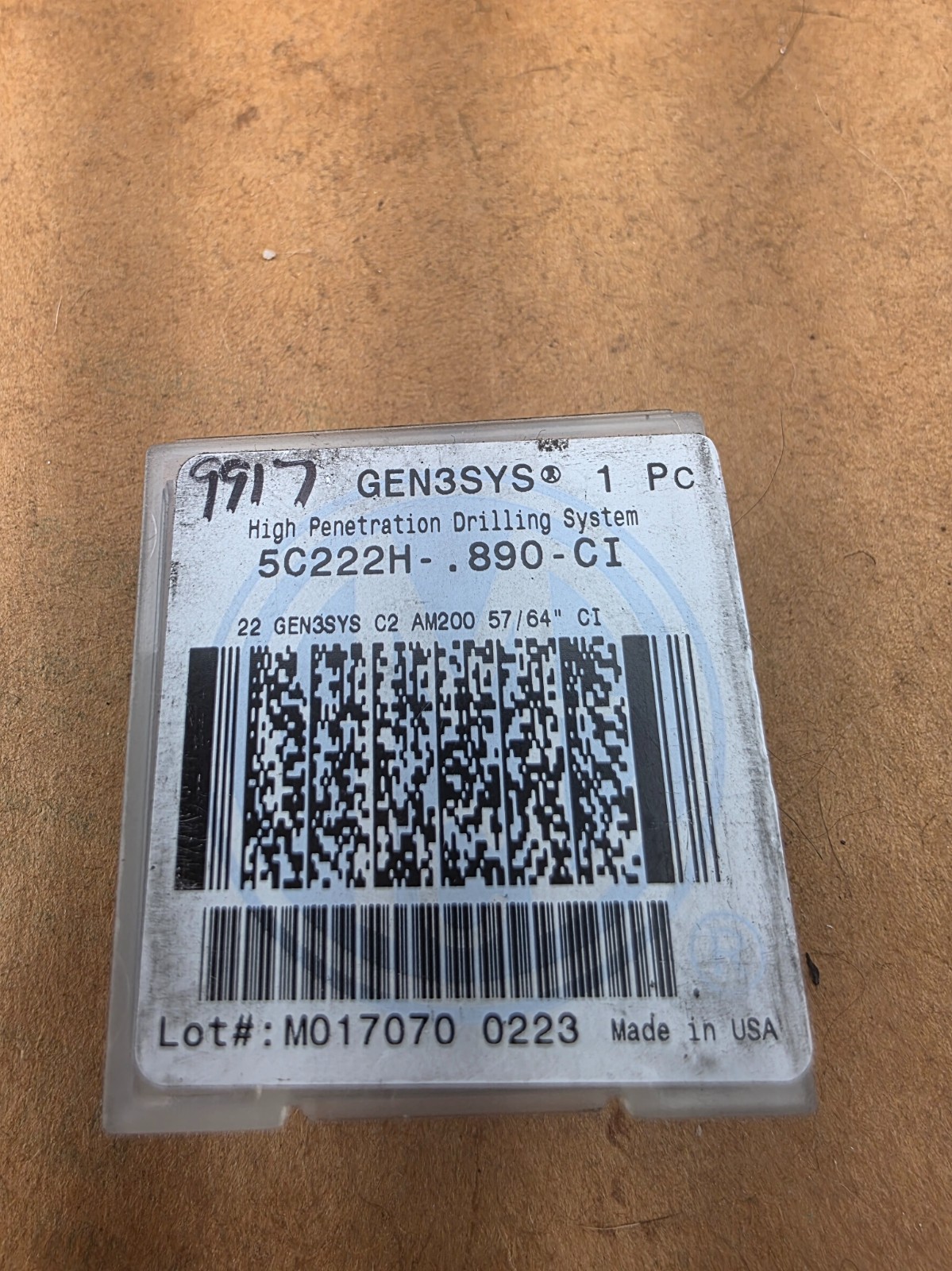 ONE NEW AMEC GEN3SYS, 57/64″ Carbide Drill Tip Insert, 5C222H-.890-CI