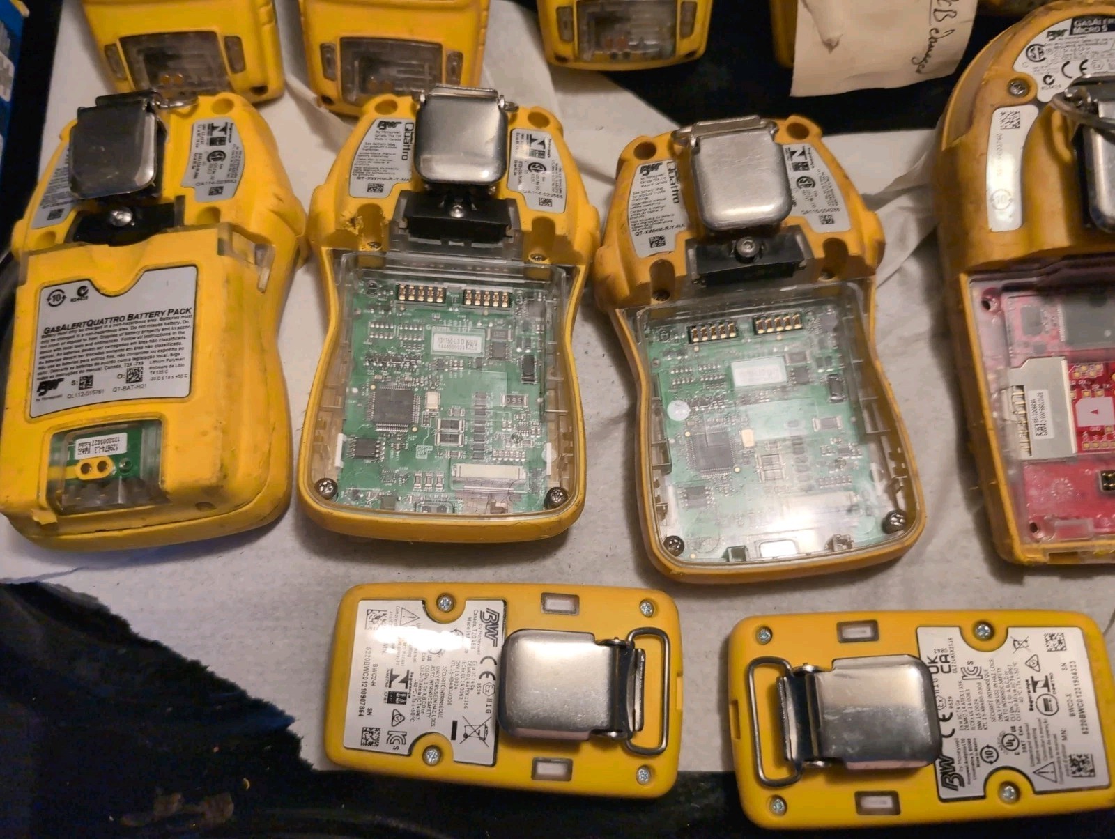 Lot of Honeywell 12 BW Honeywell Gas Alert Air Monitors Non Working Repair Parts