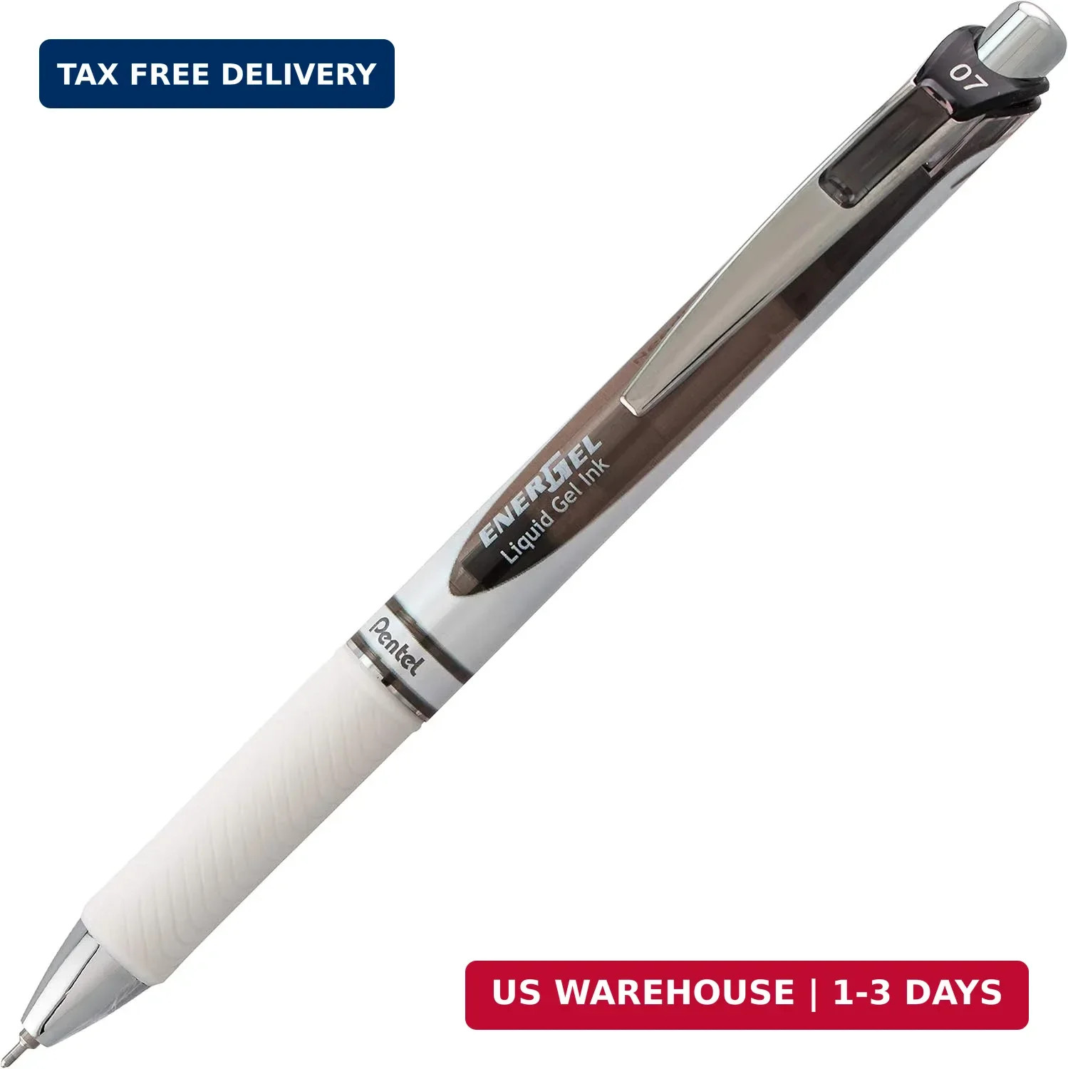 Pentel EnerGel Pearl RTX Retractable Liquid Gel Pen, (0.7mm), Medium Line, Needl