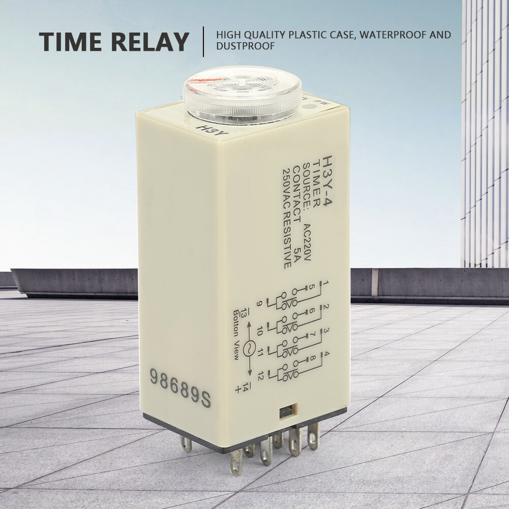 H3Y-4 Power On Delay Timer Relay 0-60 Minutes Time Relay AC 220V 5A ONS