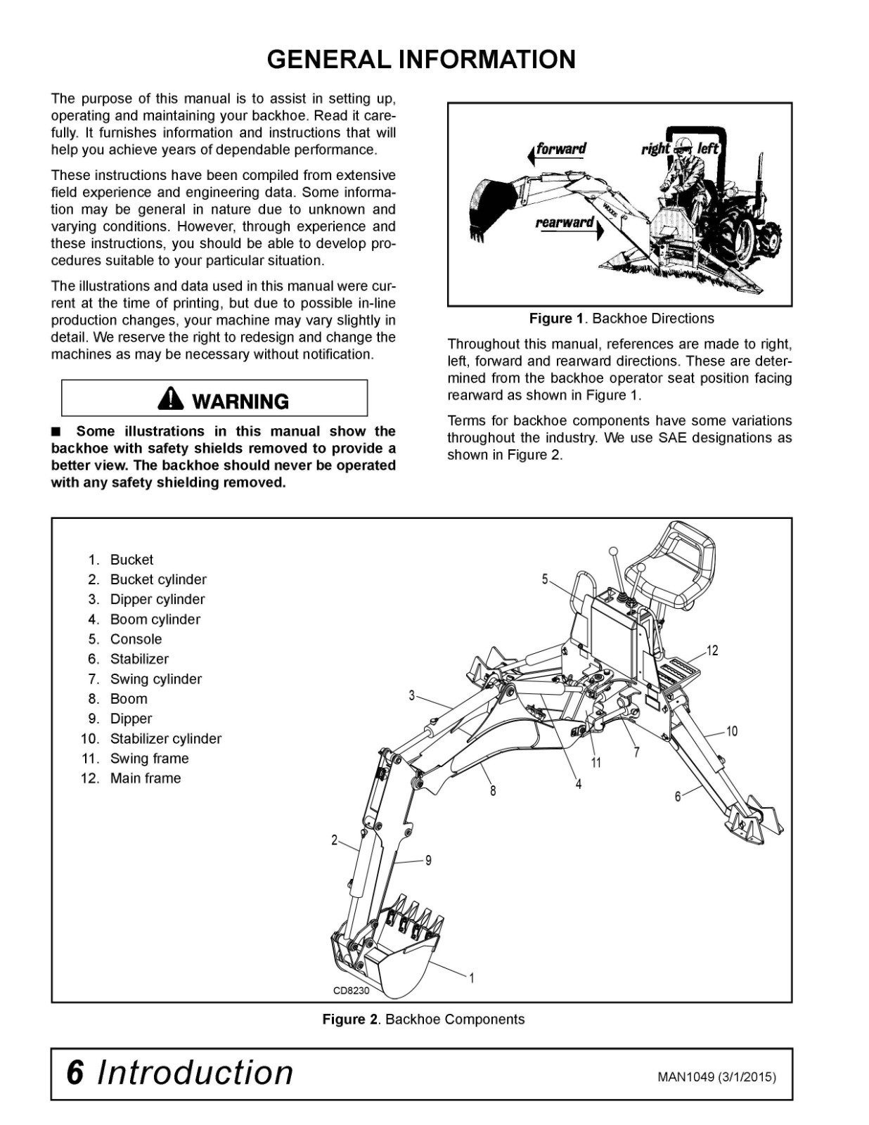 Backhoe Loader Operator Manual Fits Woods BH65 BH75 – Printed Manual