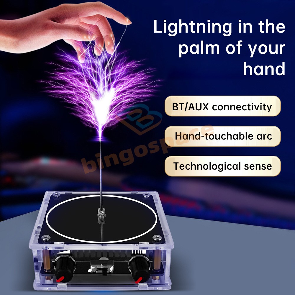 AC110-220V Mini Tesla Coil Bluetooth Music Tesla Coil w/Lightning&Music Modes