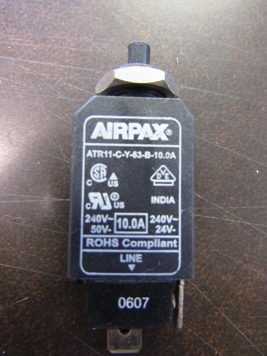 AIRPAX ATR11-C-Y-63-B-10.0A 10A THERMAL CIRCUIT BREAKER