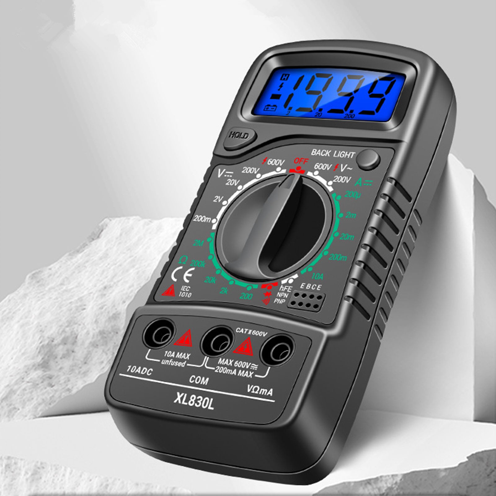LCD Digital Multimeter Voltmeter Ammeter Ohmmeter Volt AC DC Diode Tester Meter
