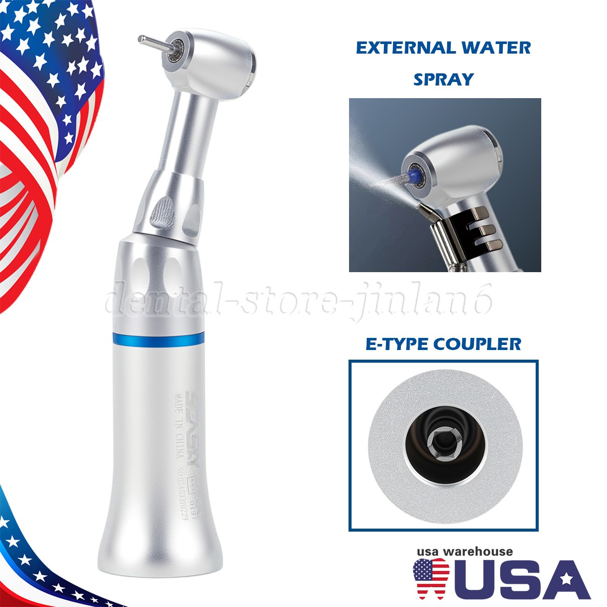 Pieza de mano dental alta velocidad Contra Angulo Fit FG 1.6MM Fresas diamante