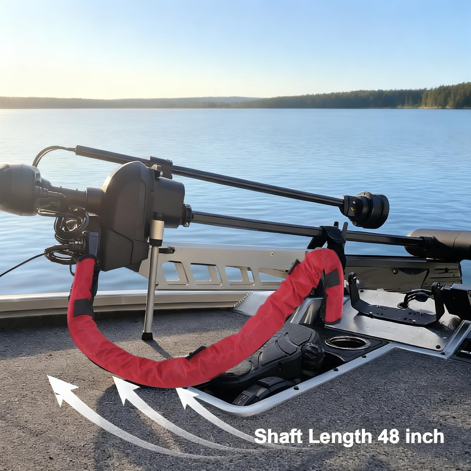 48Inch Trolling Motor Cable Sleeve – Weatherproof Red