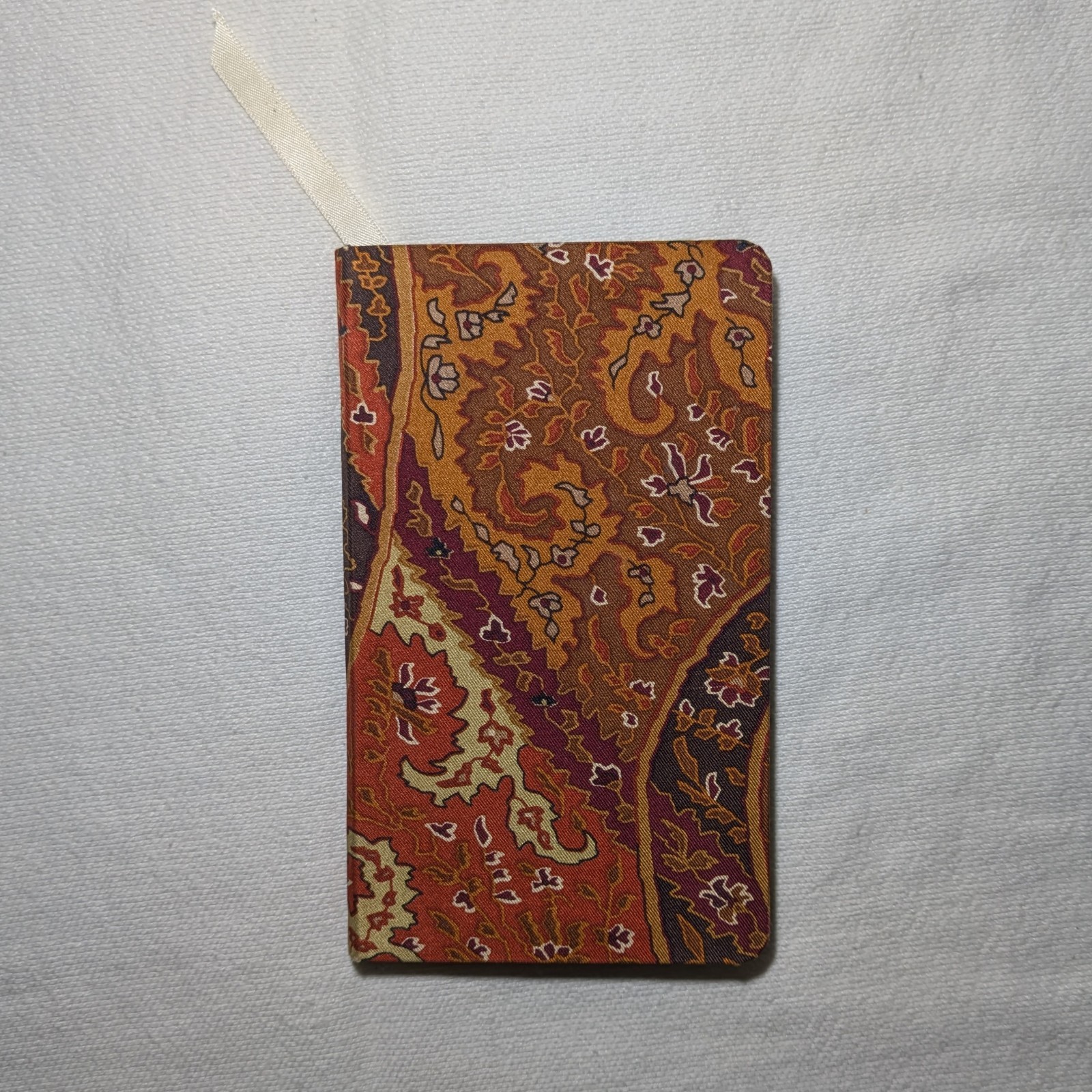 Multicolored Paisley Pattern Notebook Journal with Ribbon Bookmark New Vtg Look