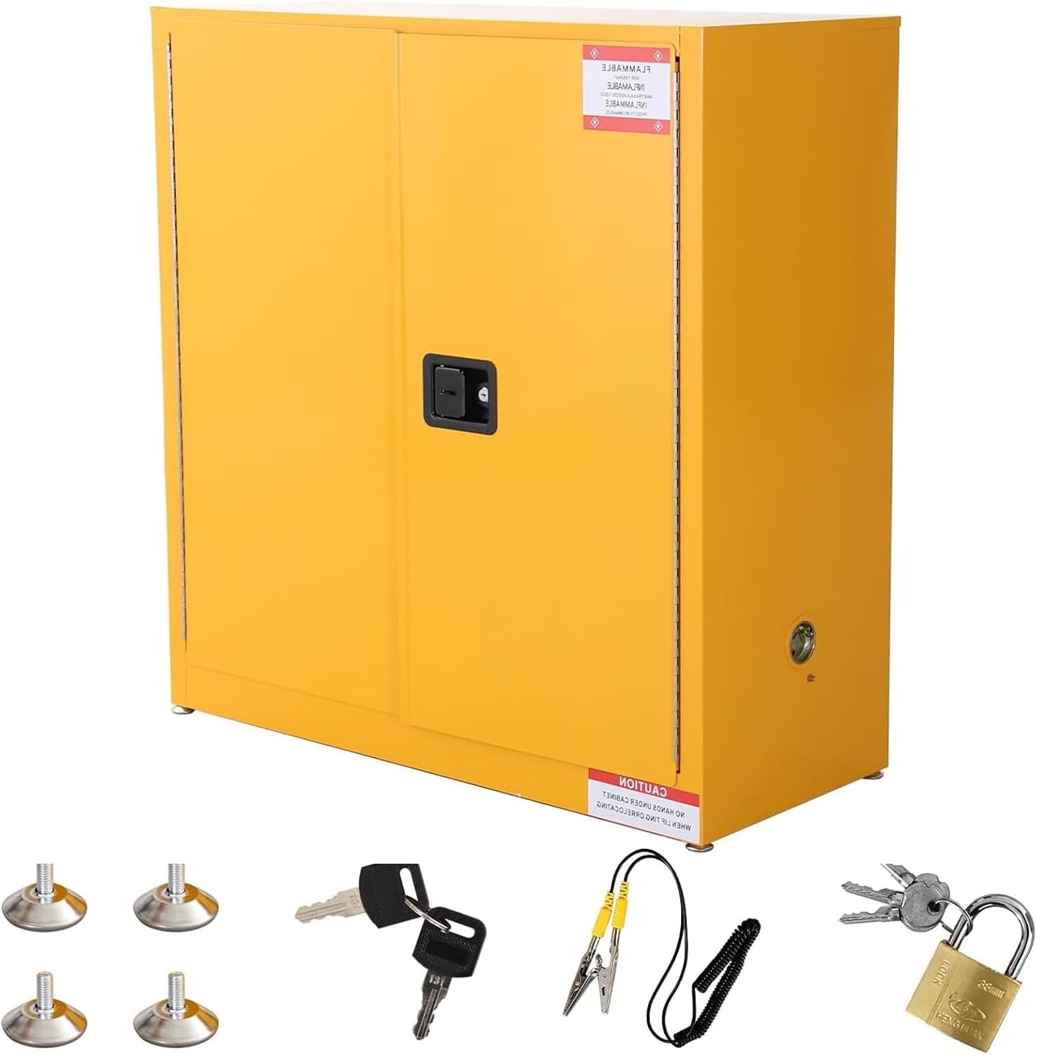30/45/60 Gallon Flammable Liquids Storage Cabinet Fireproof Steel Safety Cabinet