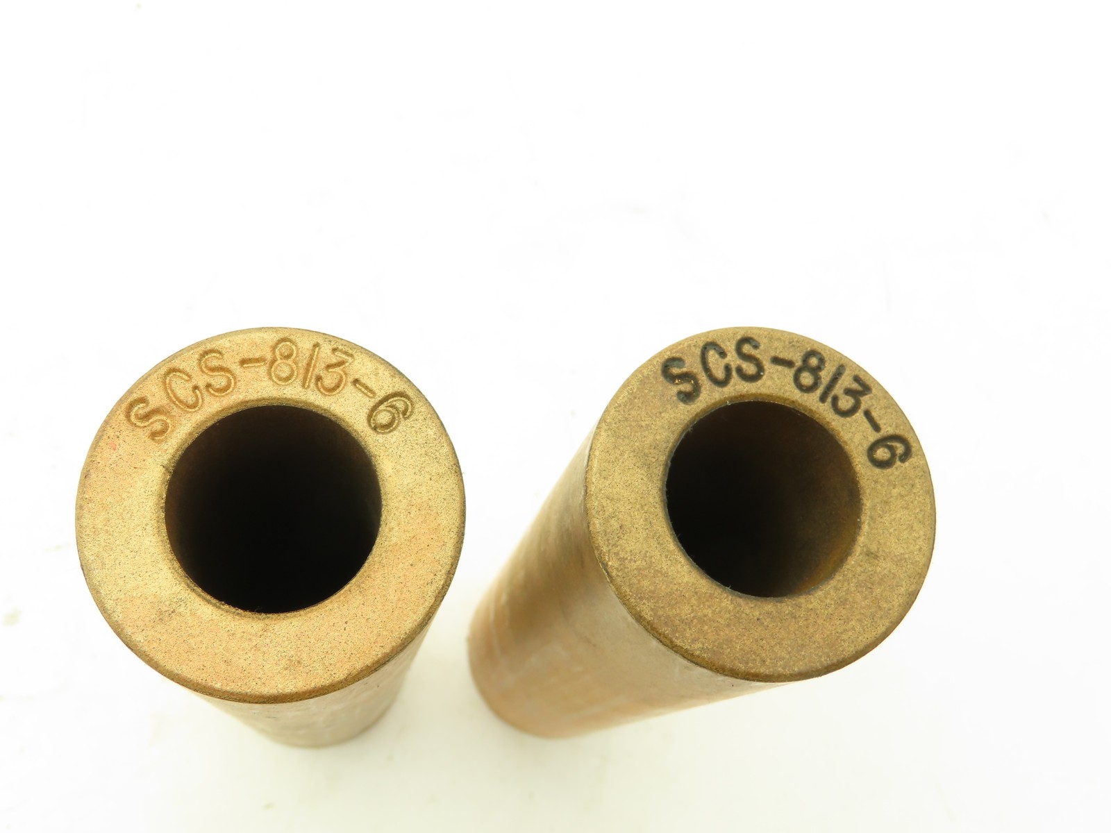 SCS-813-6 Sintered Bronze Oiled Bar Stock Brass Sleeve 1″x1-5/8″-6-1/2″ Lot of 2