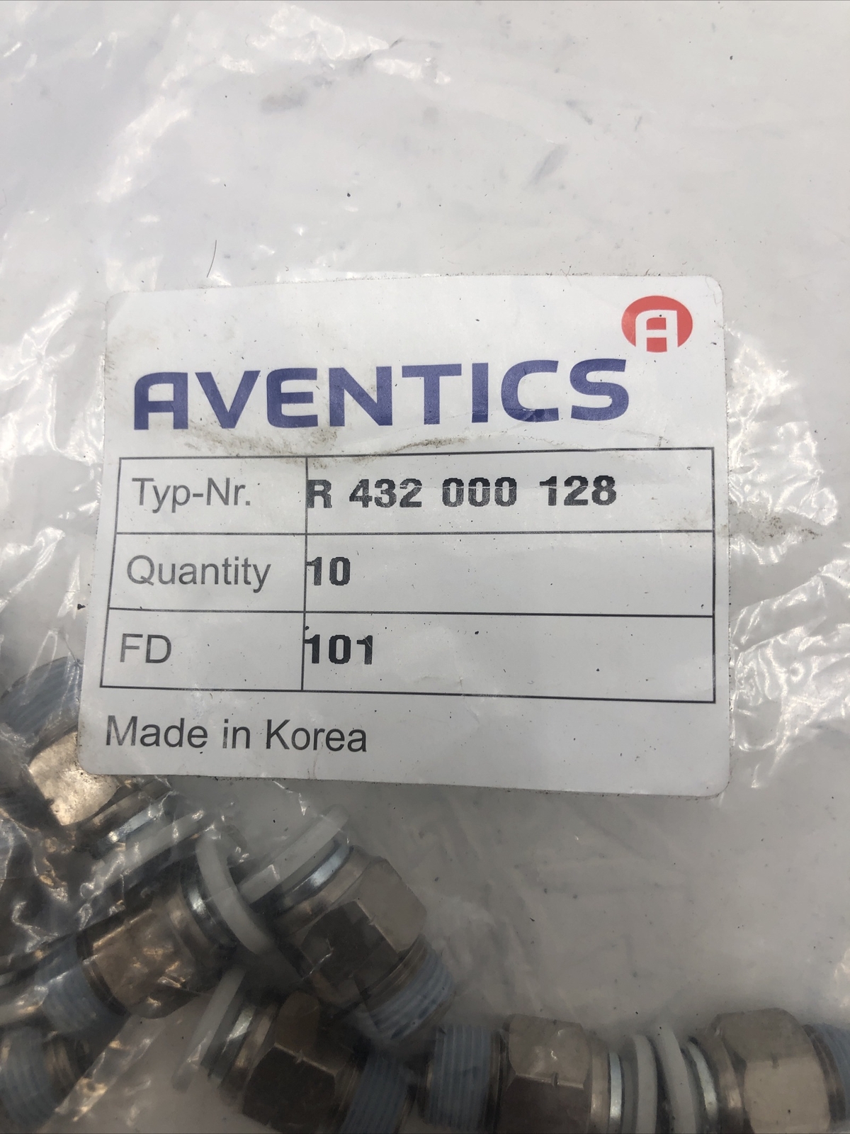 (Bag Of 10) Aventics R432000128 Fitting Straight