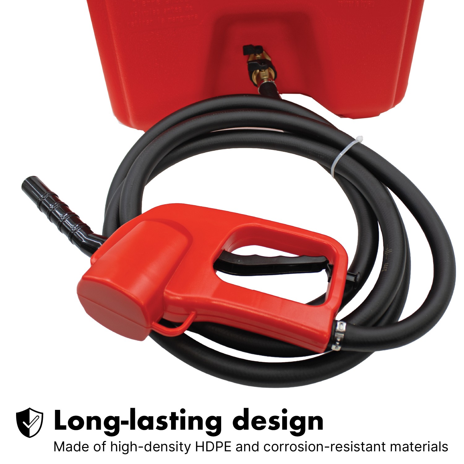 LAUCO Mobile Fuel Caddy 75L with Transfer Hose & Nozzle Gun