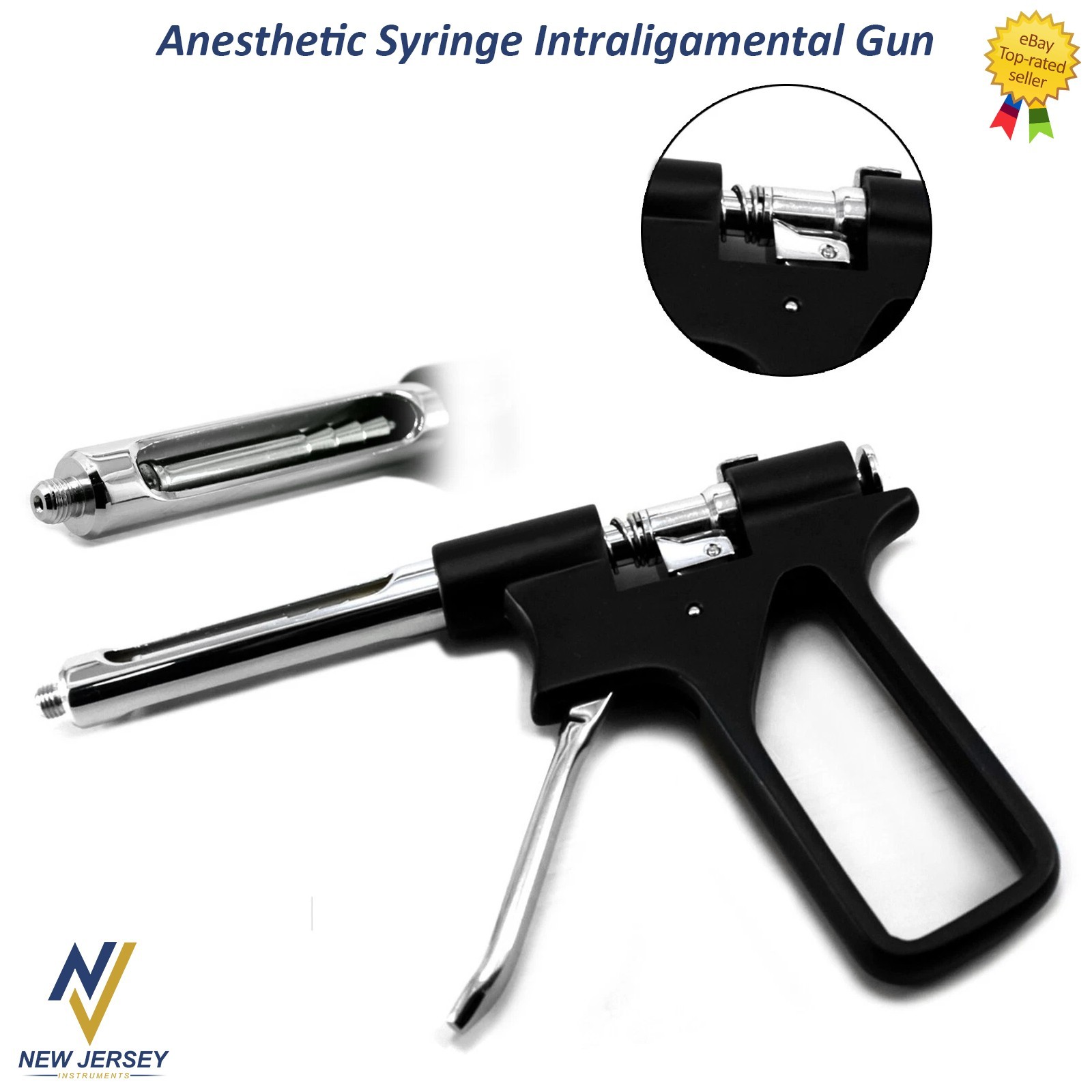 Dental Anesthetic Syringe Intraligamental Gun 1.8ML Injection AMR + EUR Threads