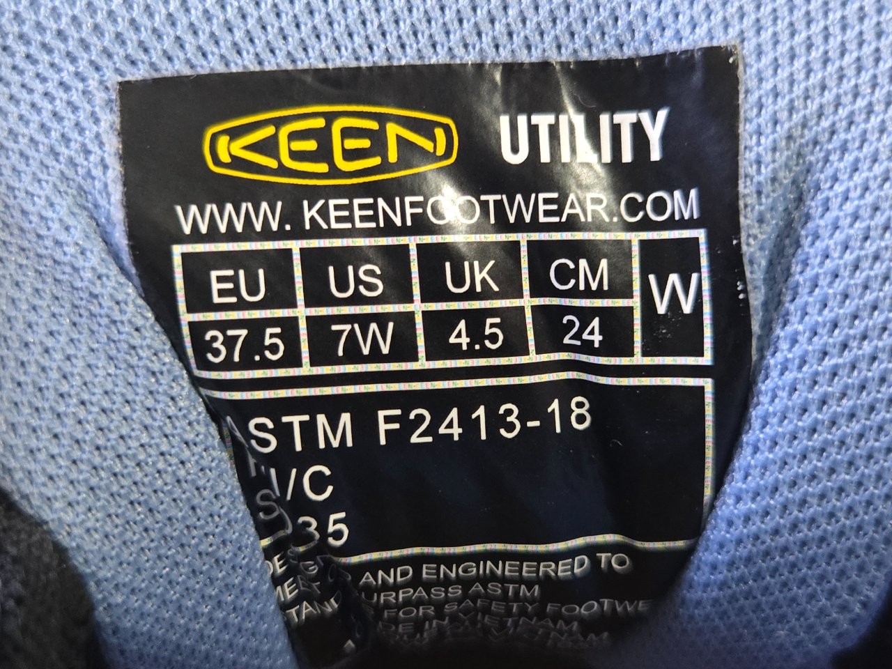 Keen Utility Women’s Black / Blue Steel Toe Work Shoes US Size 7W