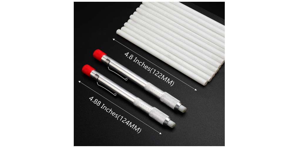 Soapstone Holder Round Holder Flat Marking Pen Marker Refills Welding Tool 2 Pcs