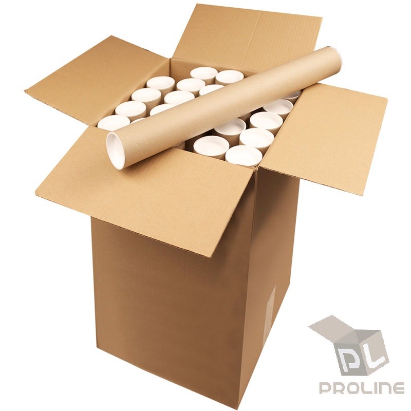 3″x36″ ProLine Premium Kraft Mailing Shipping Tubes with Caps – 2 Tubes