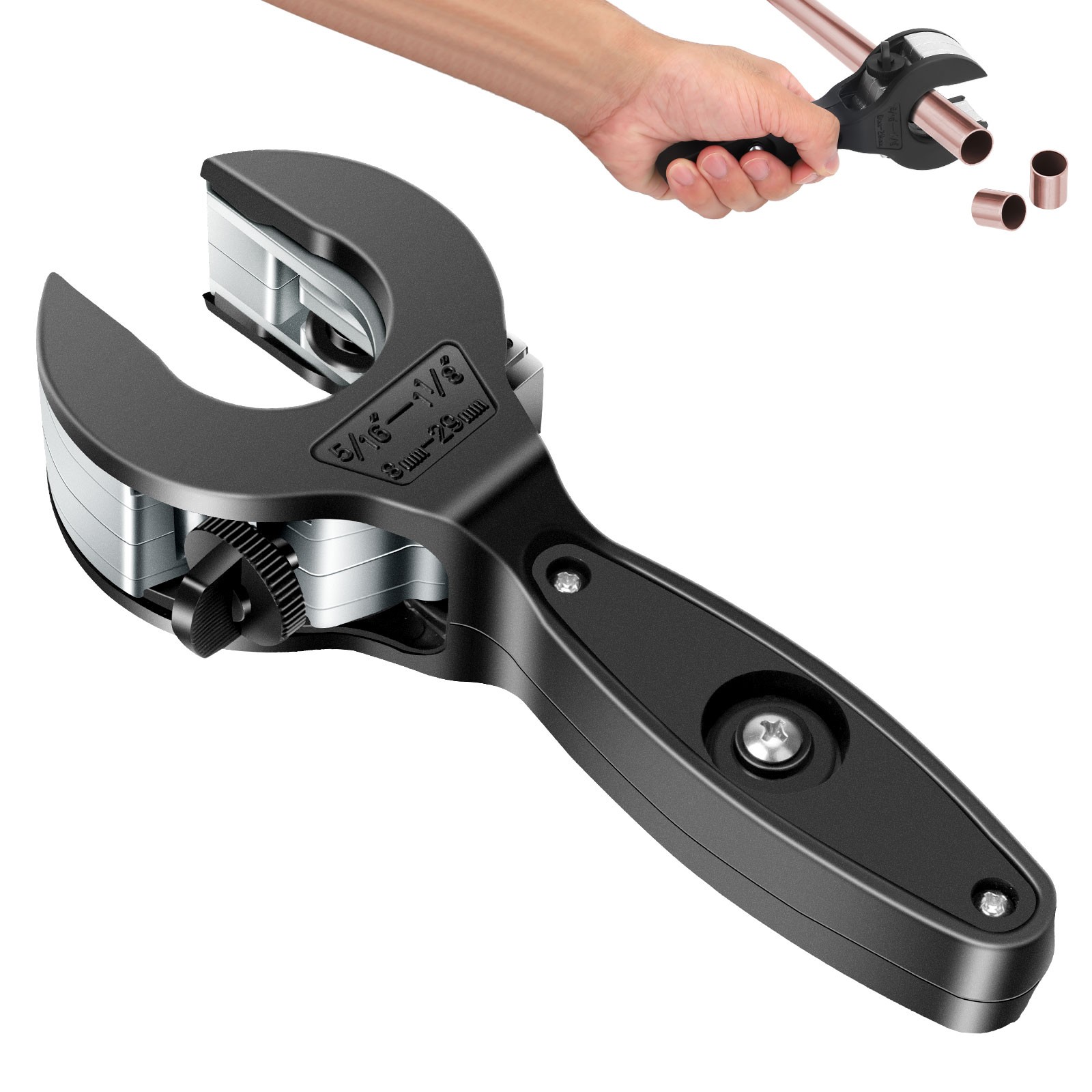 8-29mm Ratchet Tube Pipe Cutter Aluminium Ratchet Tool Copper PVC Tube Cutter