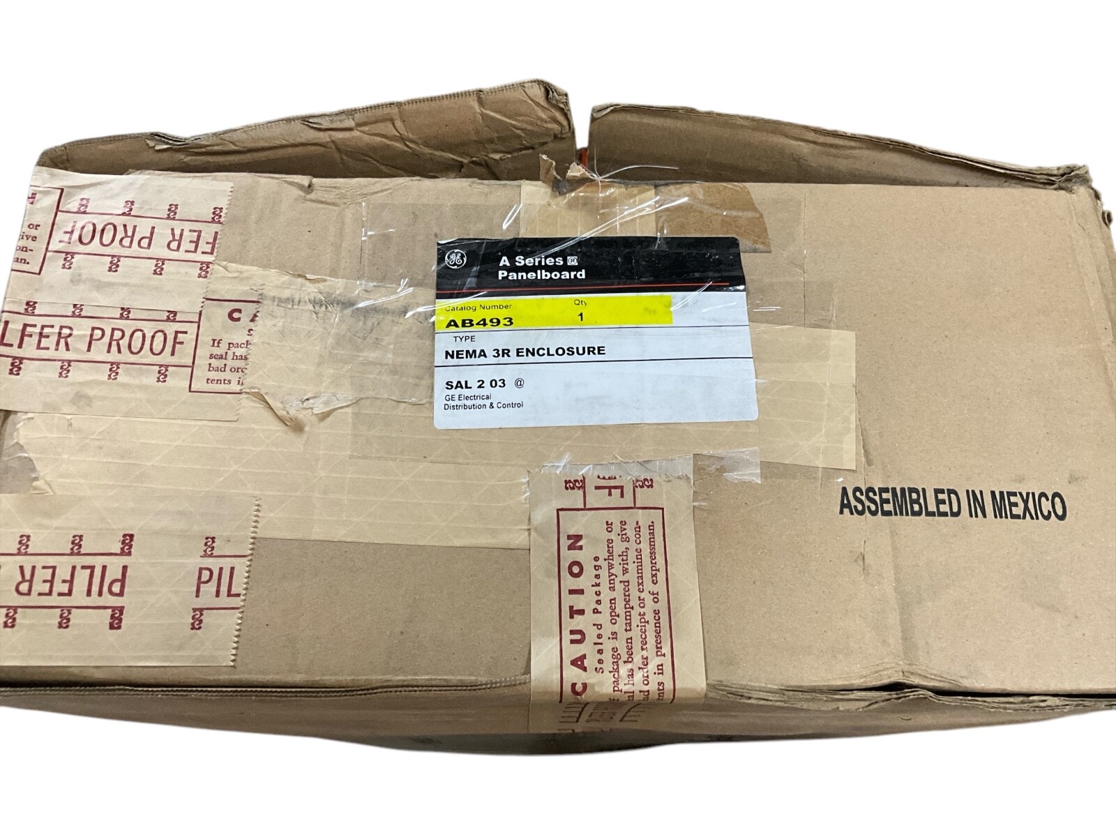 GE AB493 NEMA 3R 12 A Series Outdoor Electric Enclosure Panel Box 50x20x7″
