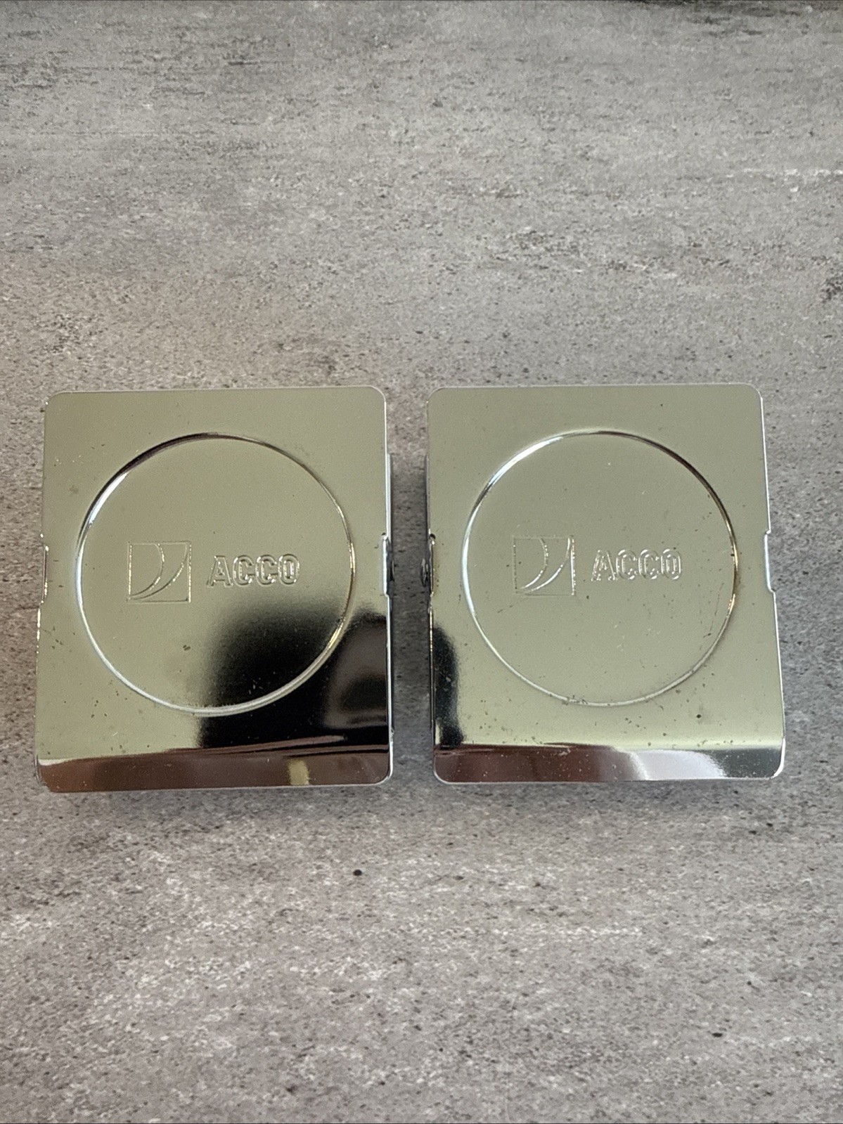 Lot of 2,ACCO Magnetic Clip, Metal, 1 1/8″ Large 2 1/4″w, Chrome 72133, ACC72133